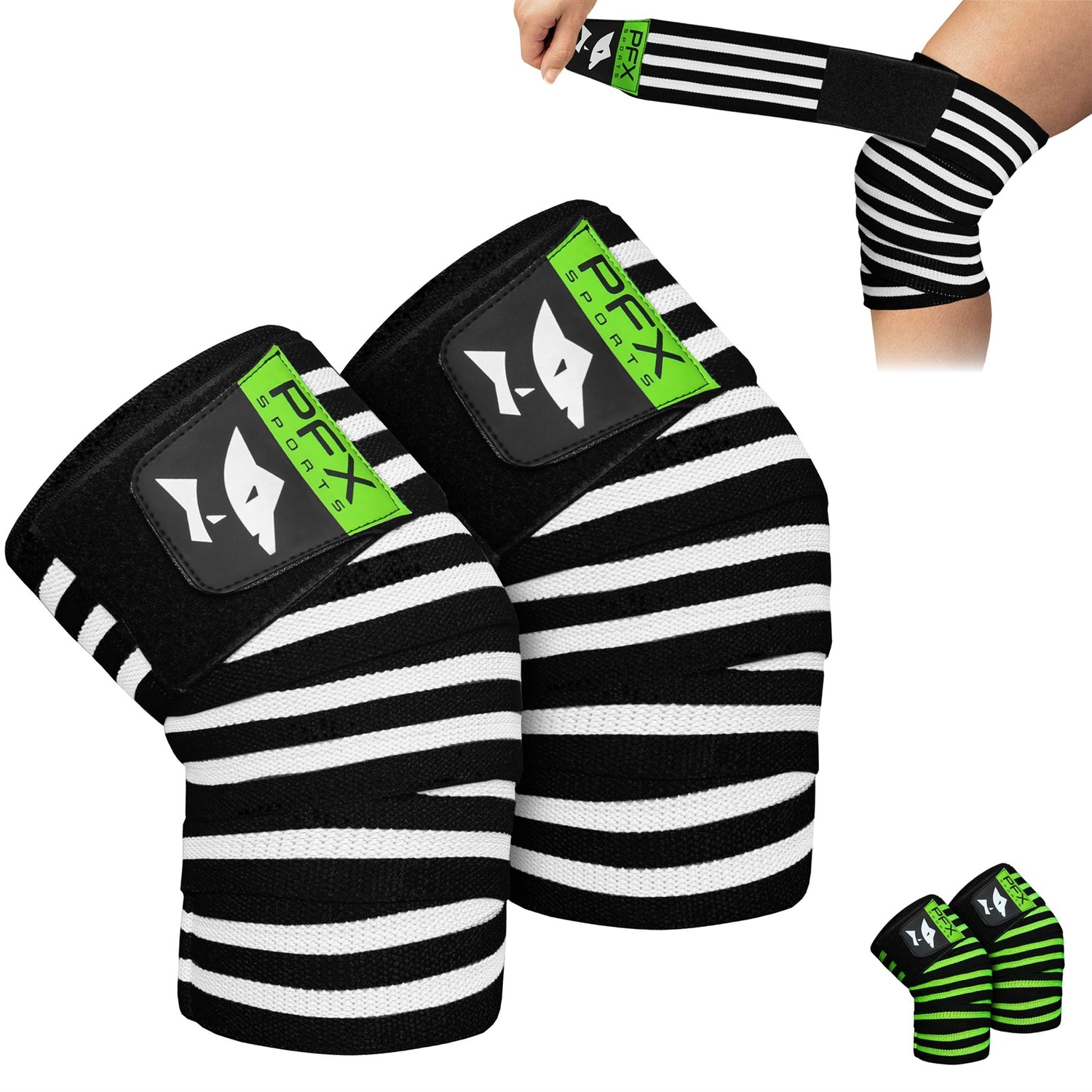 Heavy Duty Knee Wraps for Powerlifting & Weight Training