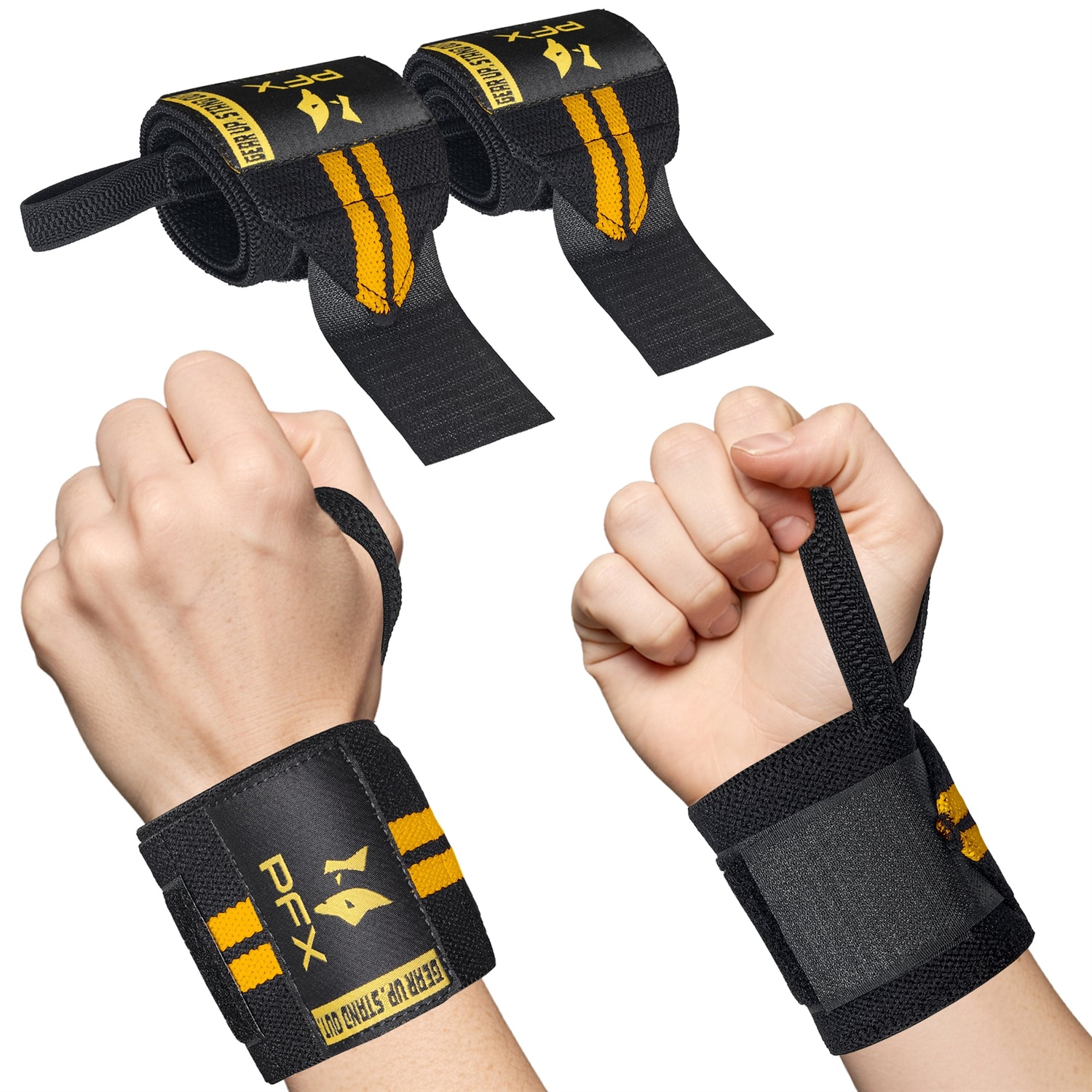 PFX Golden Series "Two-Line" Wrist Wraps – Heavy-Duty Joint Support