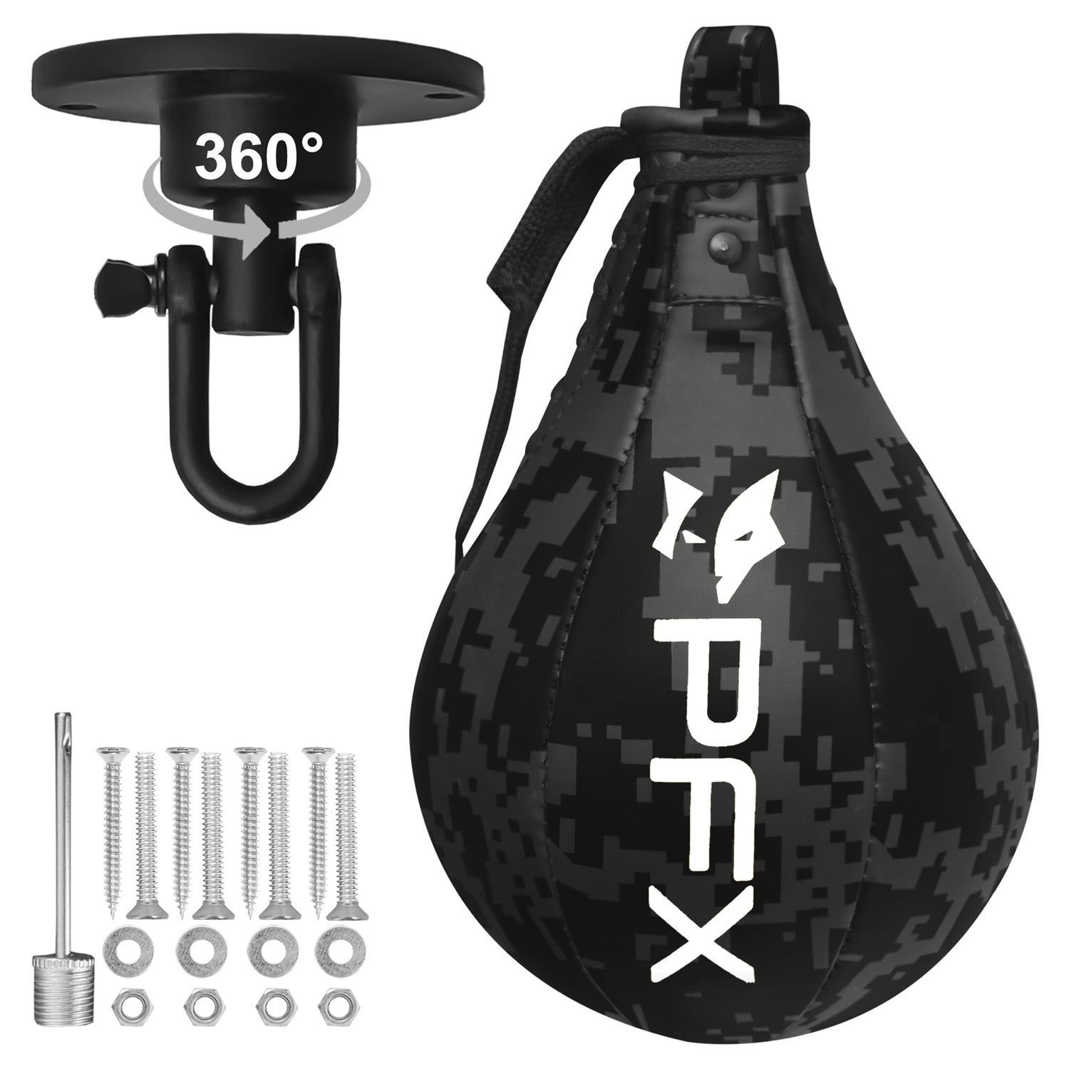 PFX Pro-Series Speed Bag | Premium PU Leather Boxing Speed Ball with 360° Swivel