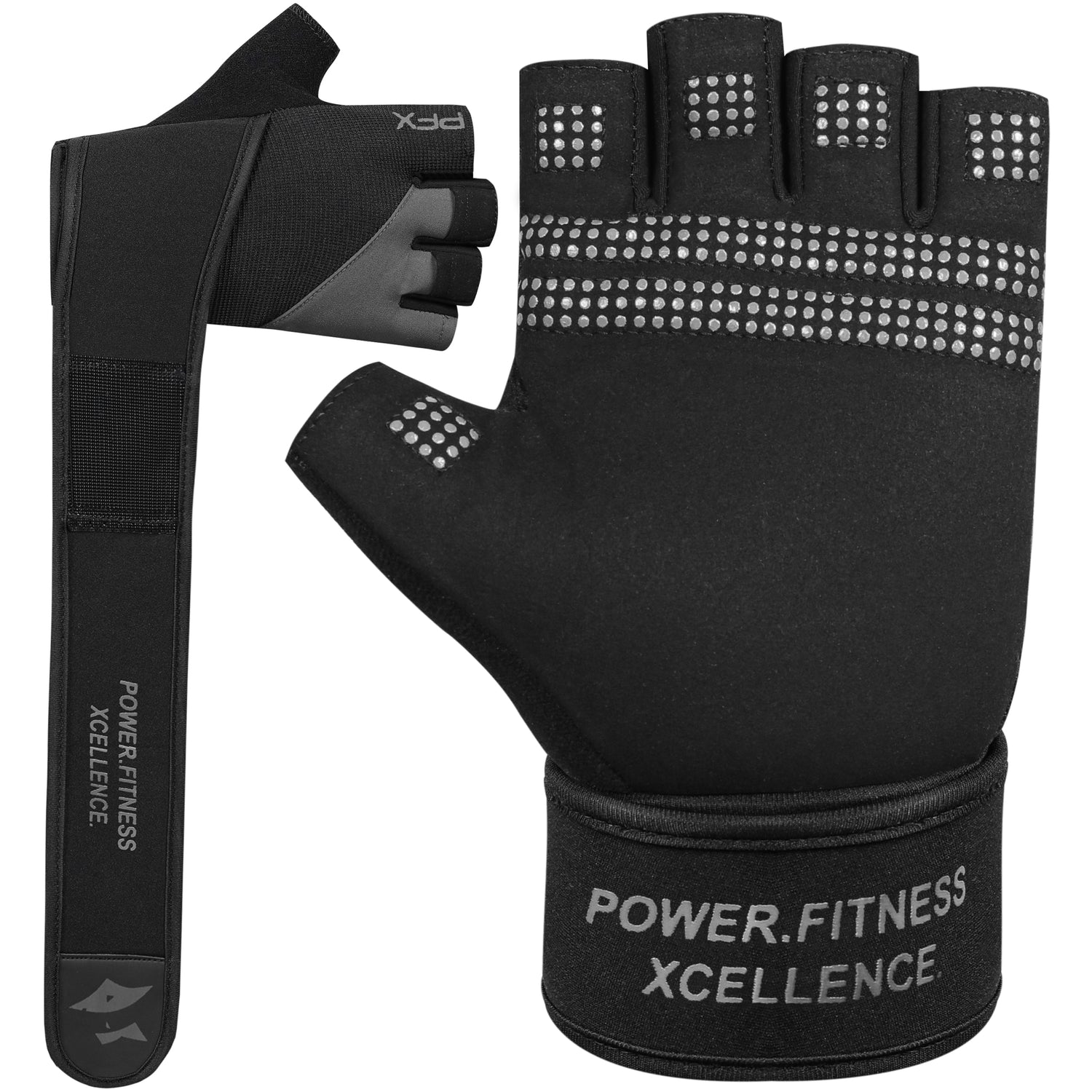 Weight Lifting Gloves with Wrist Straps – Full Palm Protection & Non-Slip Grip for Men & Women
