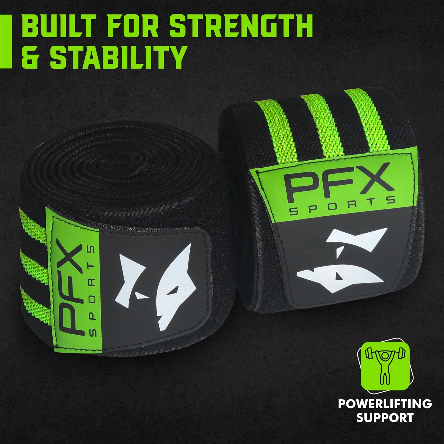 Heavy Duty Knee Wraps for Powerlifting & Weight Training