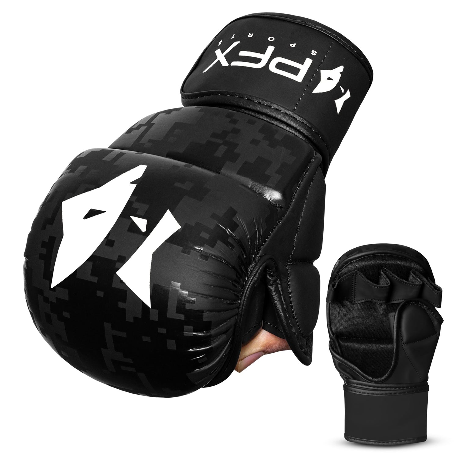 PFX Sports MMA Sparring Gloves | Digital Camo Open Palm Training Gloves