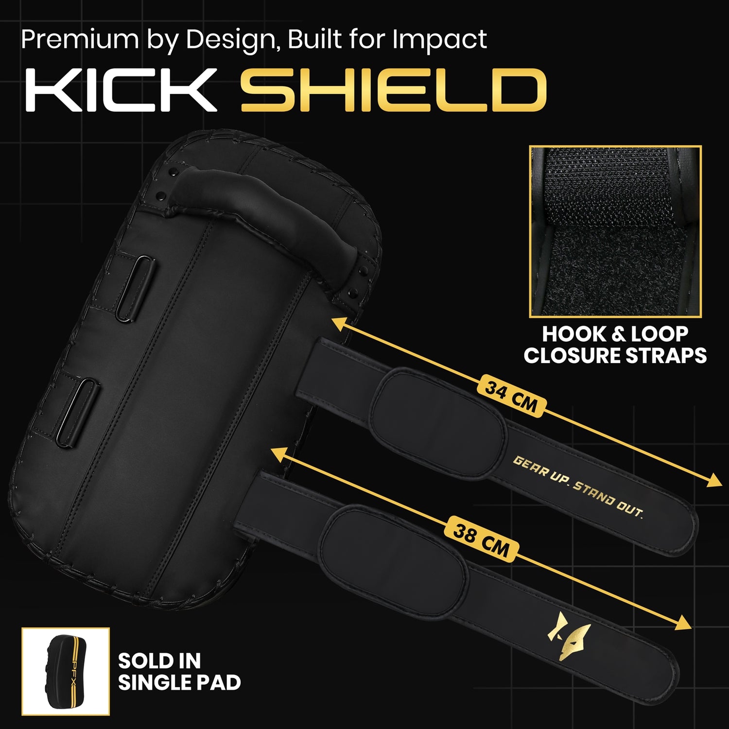 PFX Golden Series Curved Kick Shield – Pro-Series Strike Pad