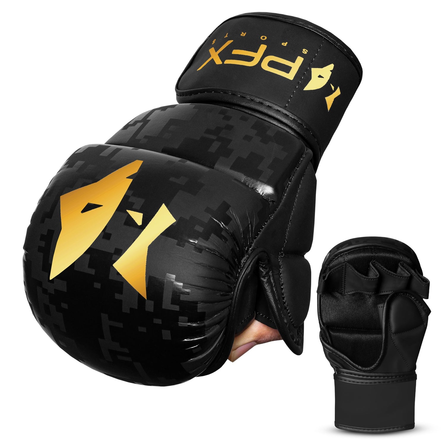 PFX Sports MMA Sparring Gloves | Digital Camo Open Palm Training Gloves