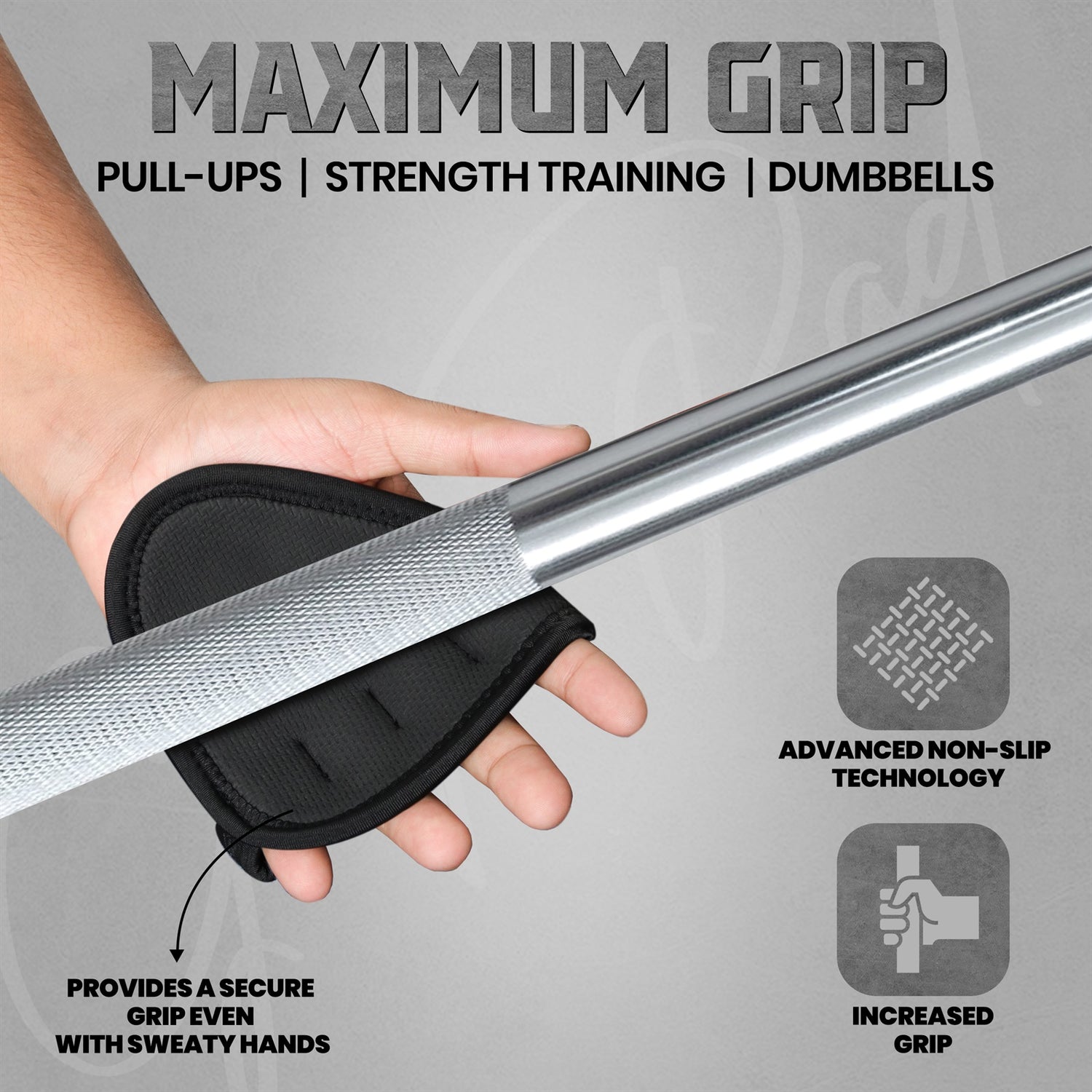 PFX Sports Fusion Anti-Slip Grip Pads | Weightlifting Palm Protectors (One Size Fits All)