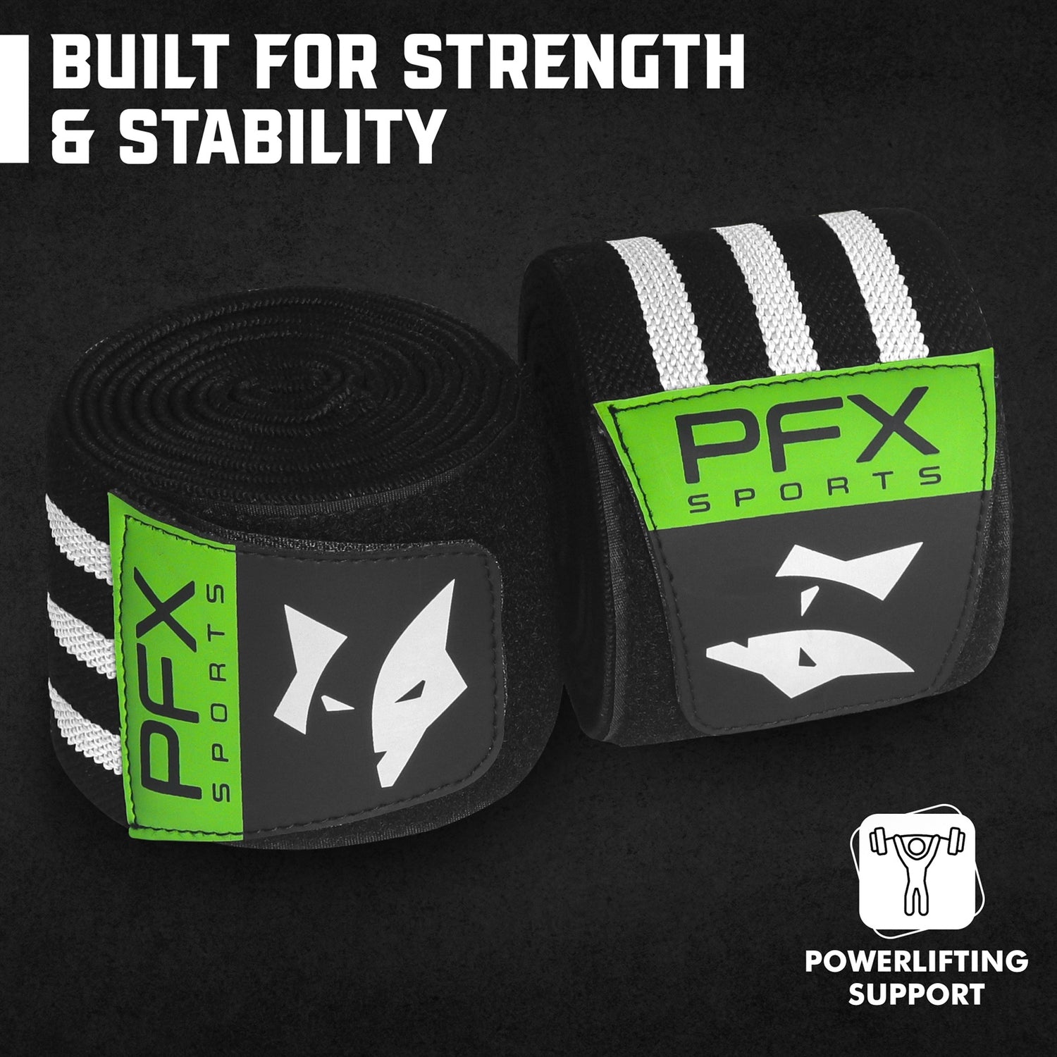 Heavy Duty Knee Wraps for Powerlifting & Weight Training