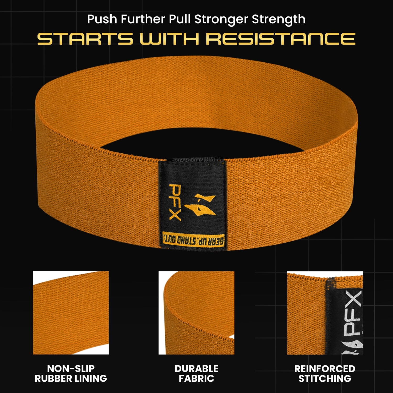 PFX Golden Series Fabric Resistance Bands – Elite Glute & Leg Activators