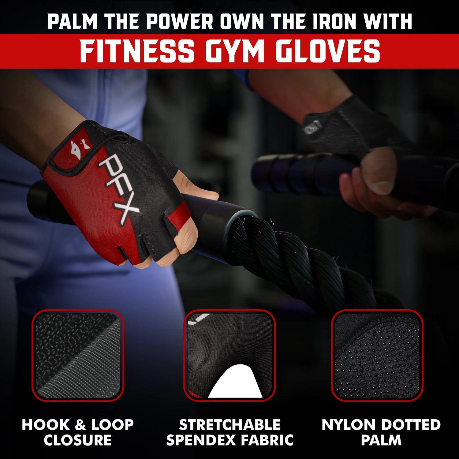 Half-Finger Gym Gloves – Breathable, Non-Slip, and Padded for Men & Women