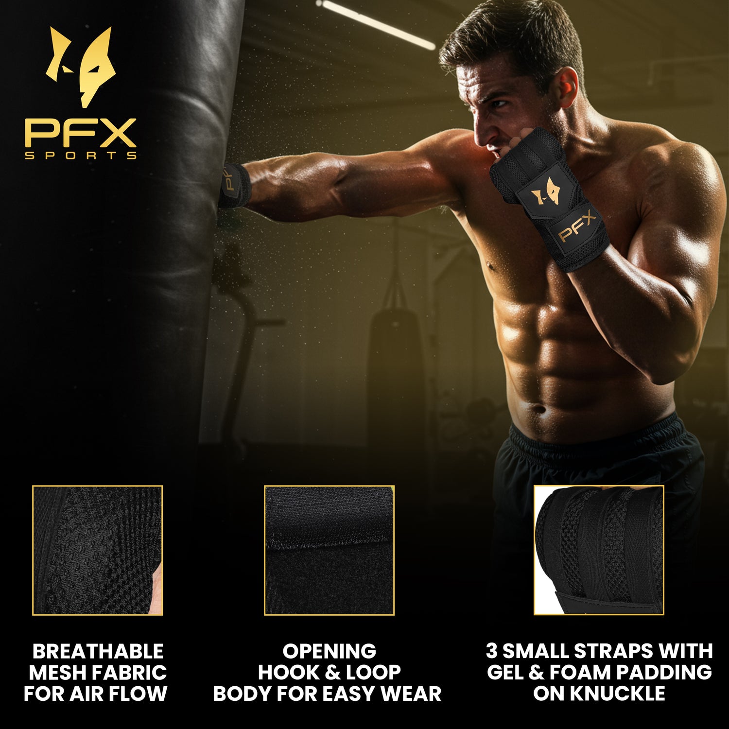 PFX Pro Gel Fast Hand Wraps – Ultimate Knuckle Protection & Wrist Support