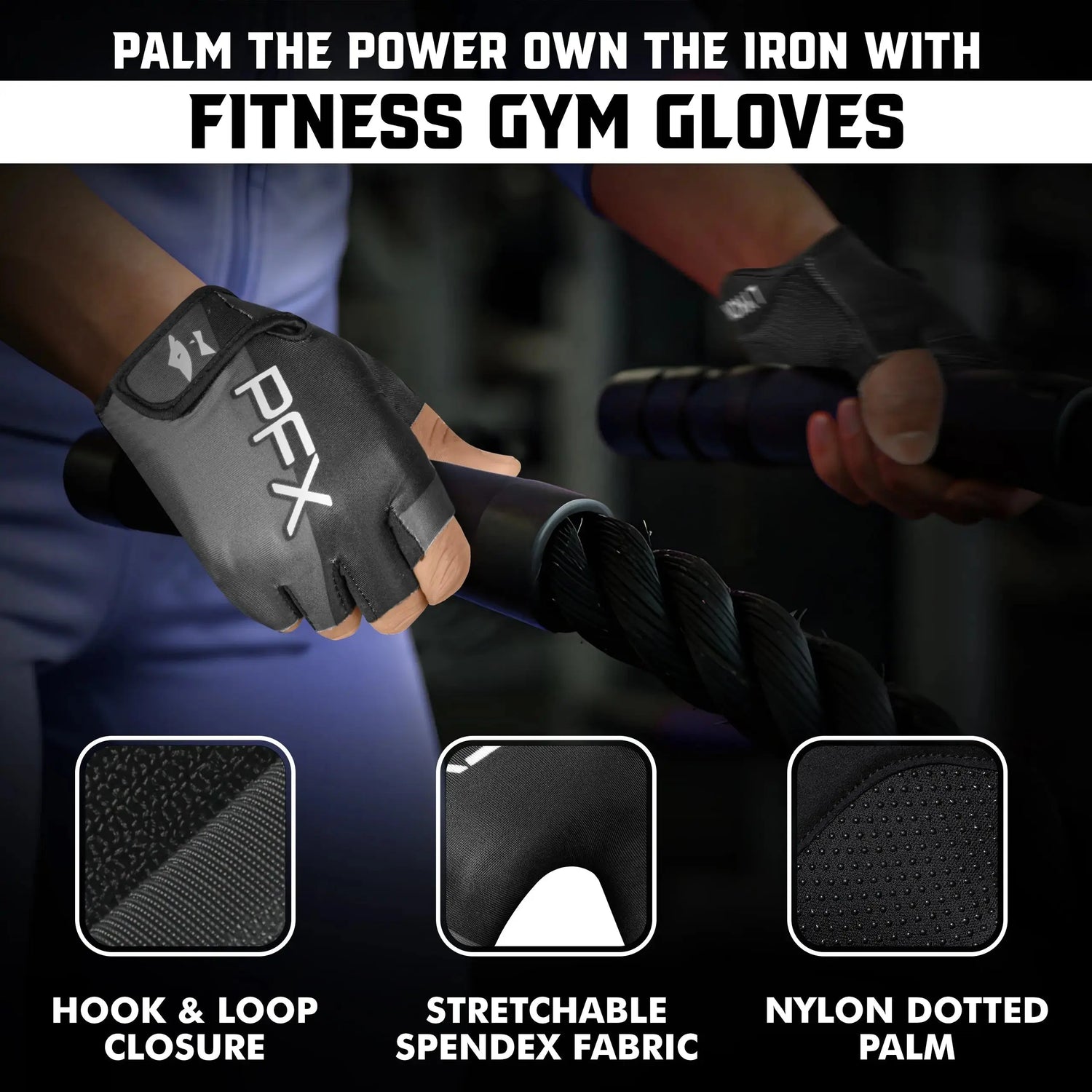 Half-Finger Gym Gloves – Breathable, Non-Slip, and Padded for Men & Women