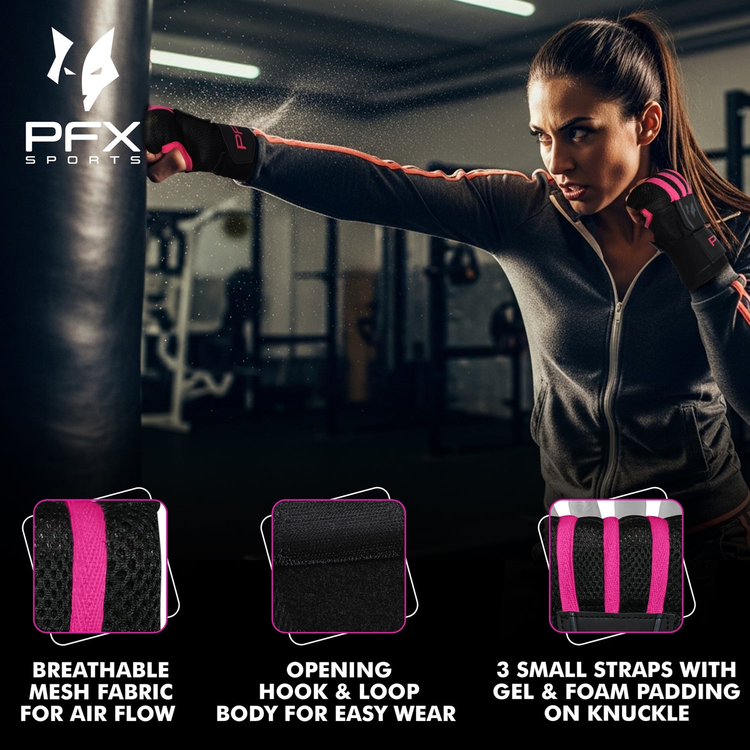 PFX Sports Fast Wraps | Quick-Wrap Boxing Inner Gloves for Knuckle Protection