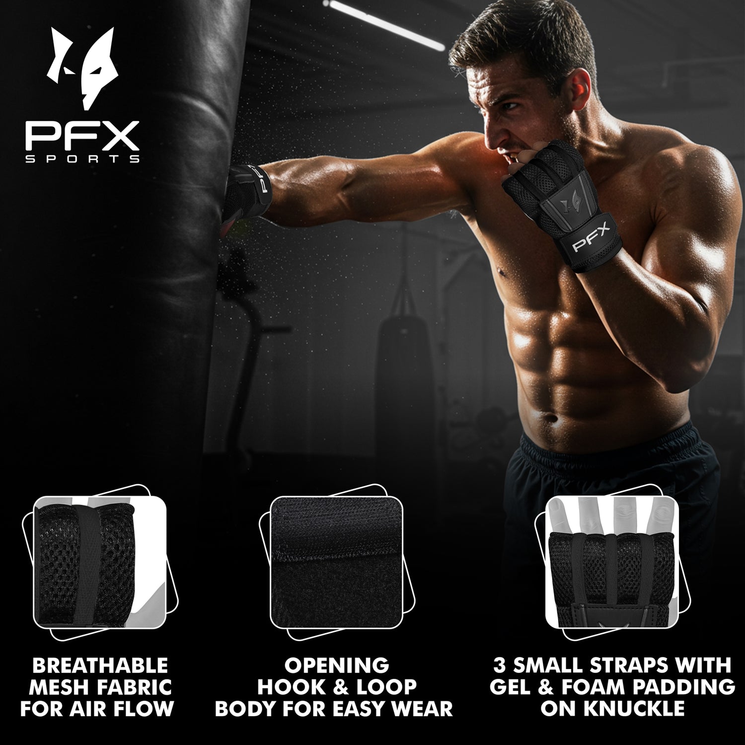 PFX Sports Fast Wraps | Quick-Wrap Boxing Inner Gloves for Knuckle Protection