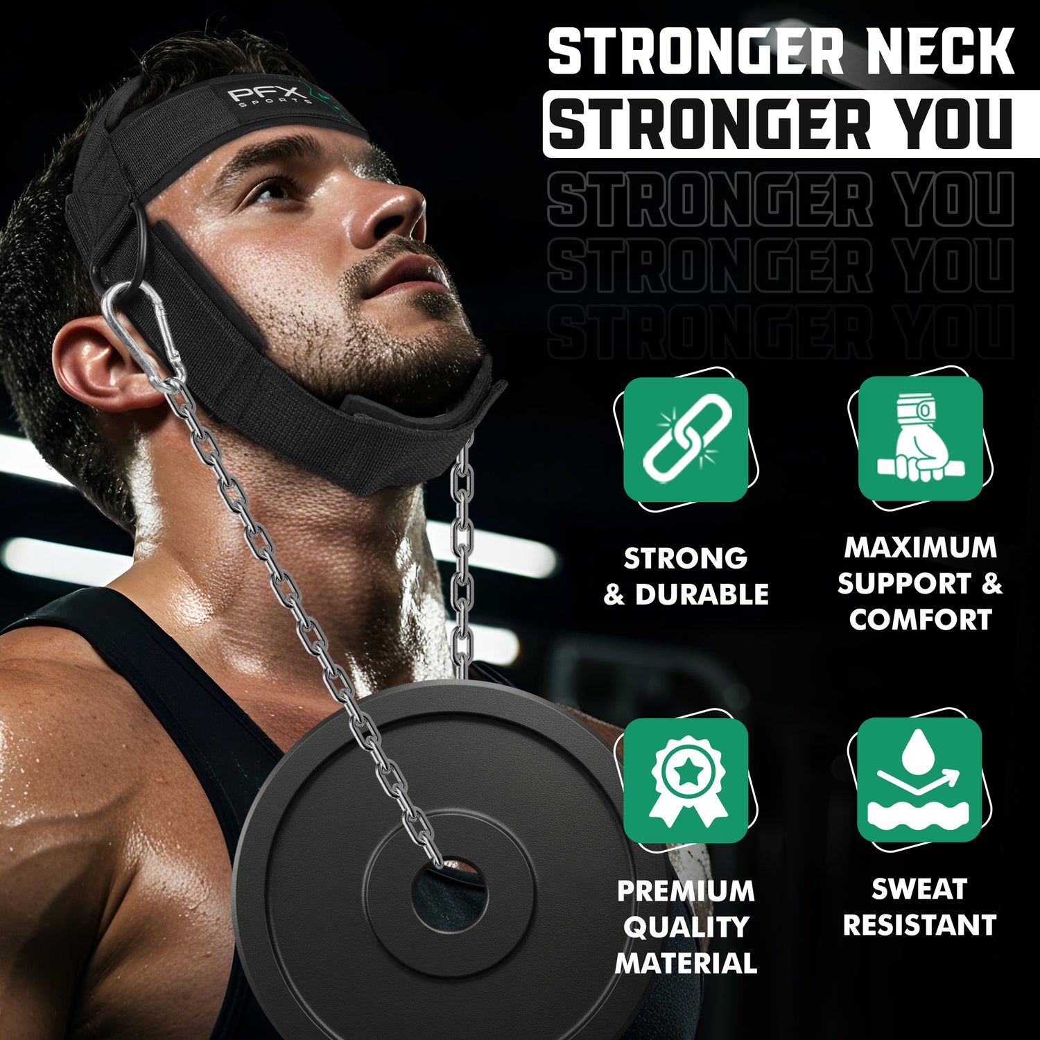 PFX Sports Neck Harness for Weight Lifting & Strength Training