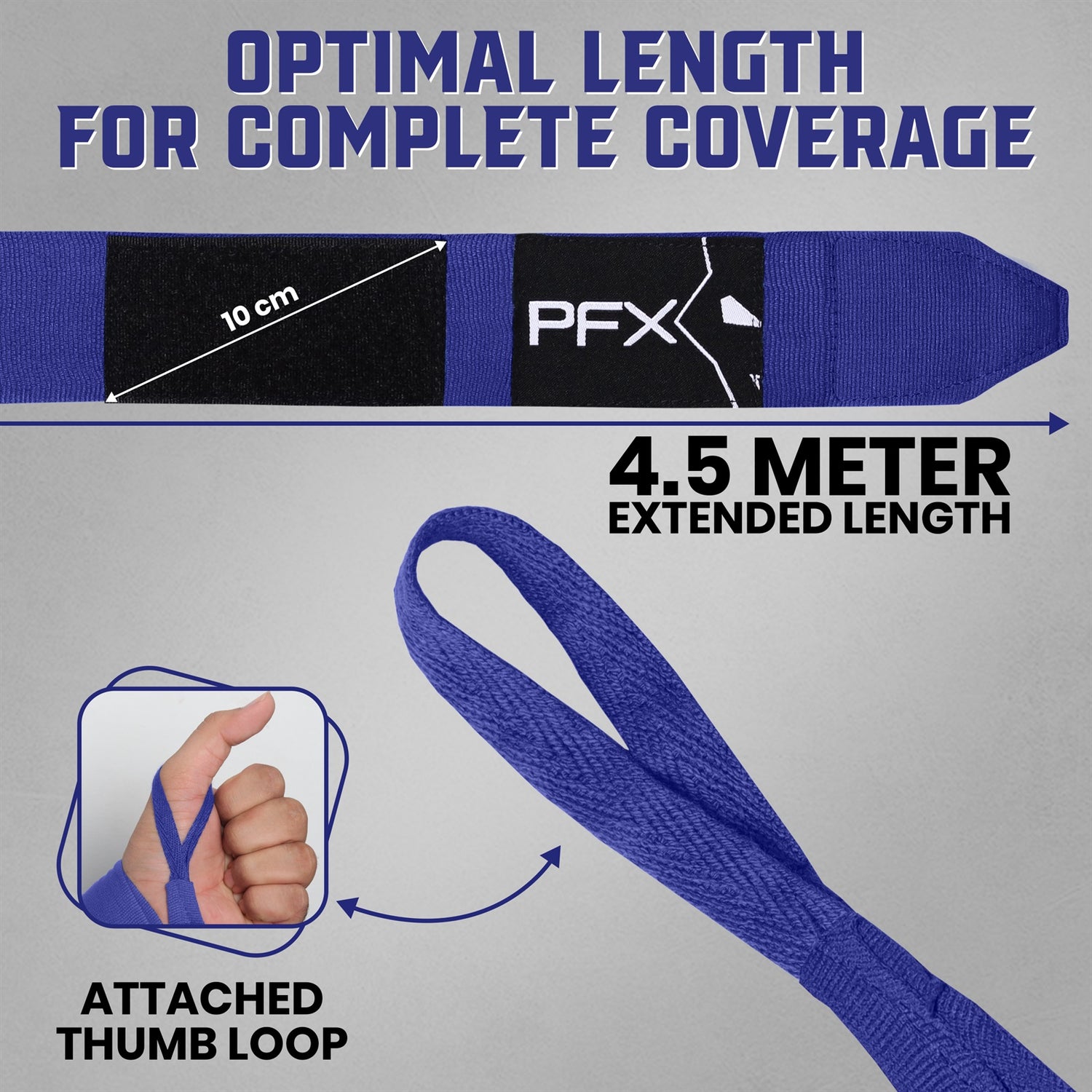 PFX Sports Professional Boxing Hand Wraps | 4.5M Extended Length
