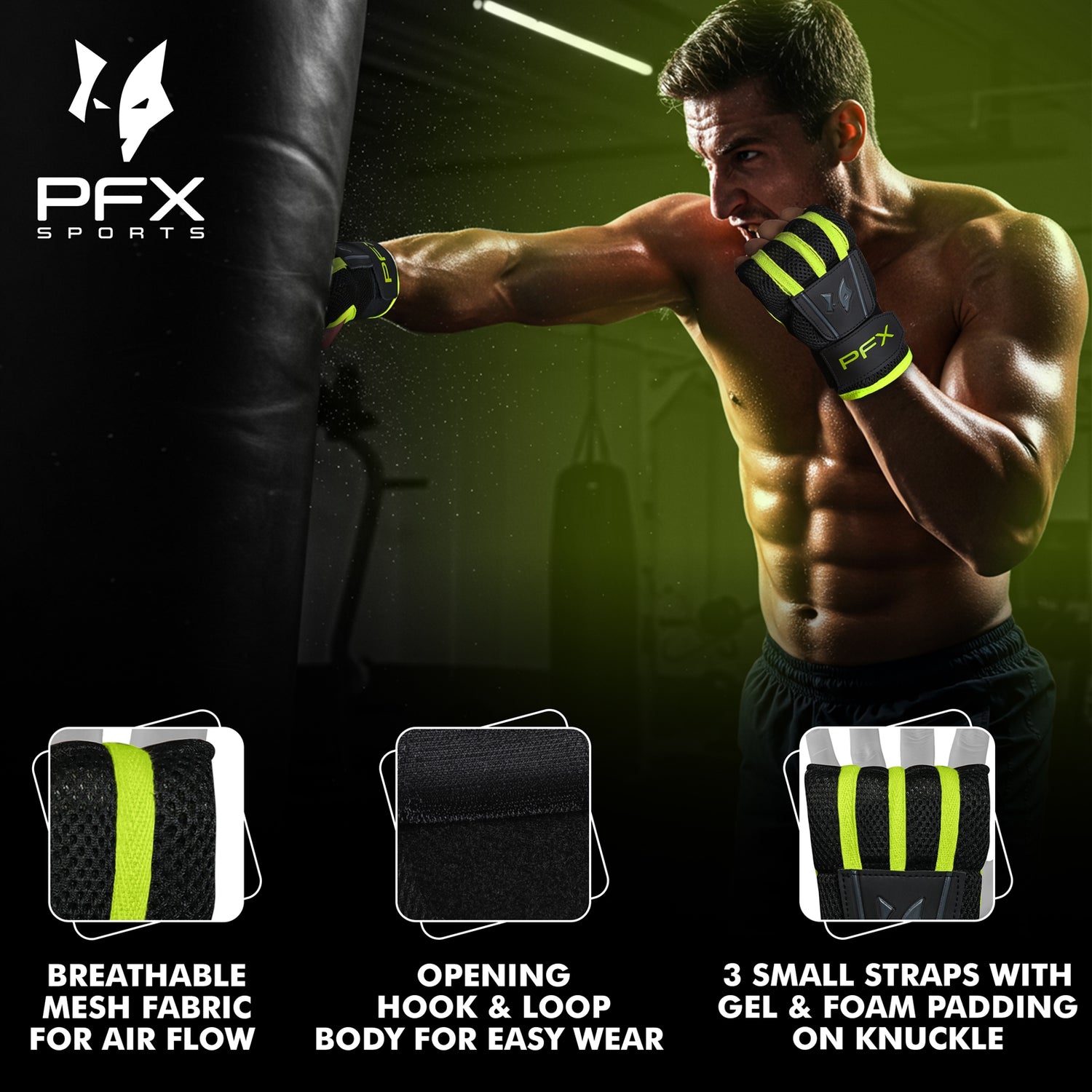 PFX Sports Fast Wraps | Quick-Wrap Boxing Inner Gloves for Knuckle Protection