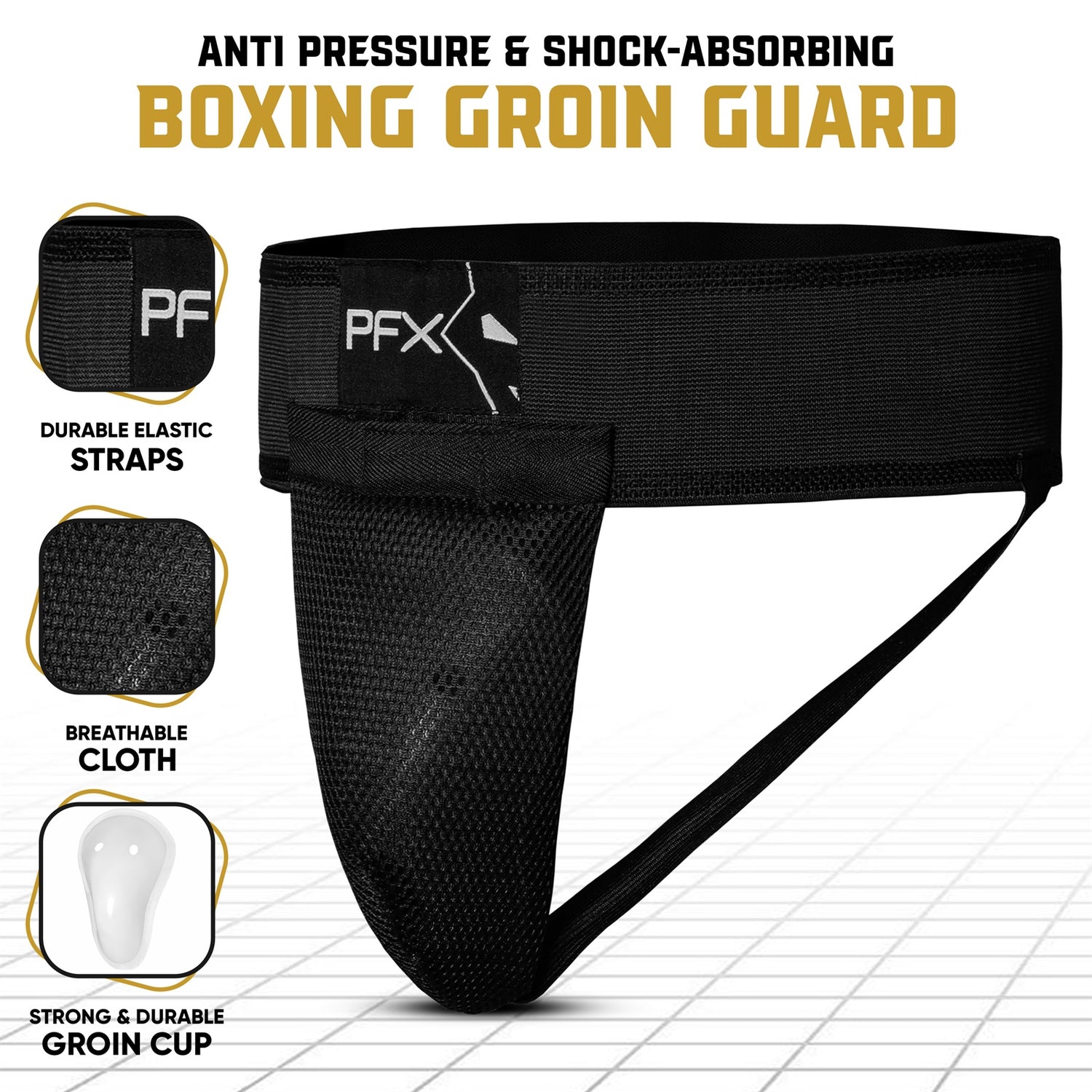 PFX Sports Professional Groin Guard & Cup Set | Essential Protection for Boxing & MMA