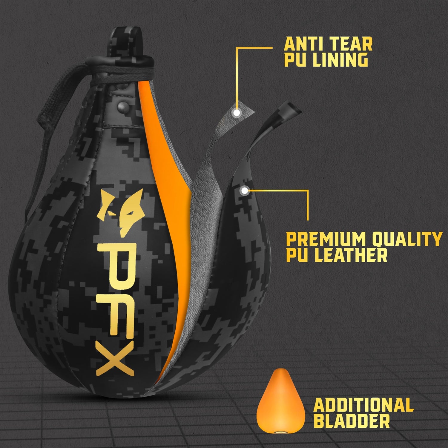 PFX Pro-Series Speed Bag | Premium PU Leather Boxing Speed Ball with 360° Swivel