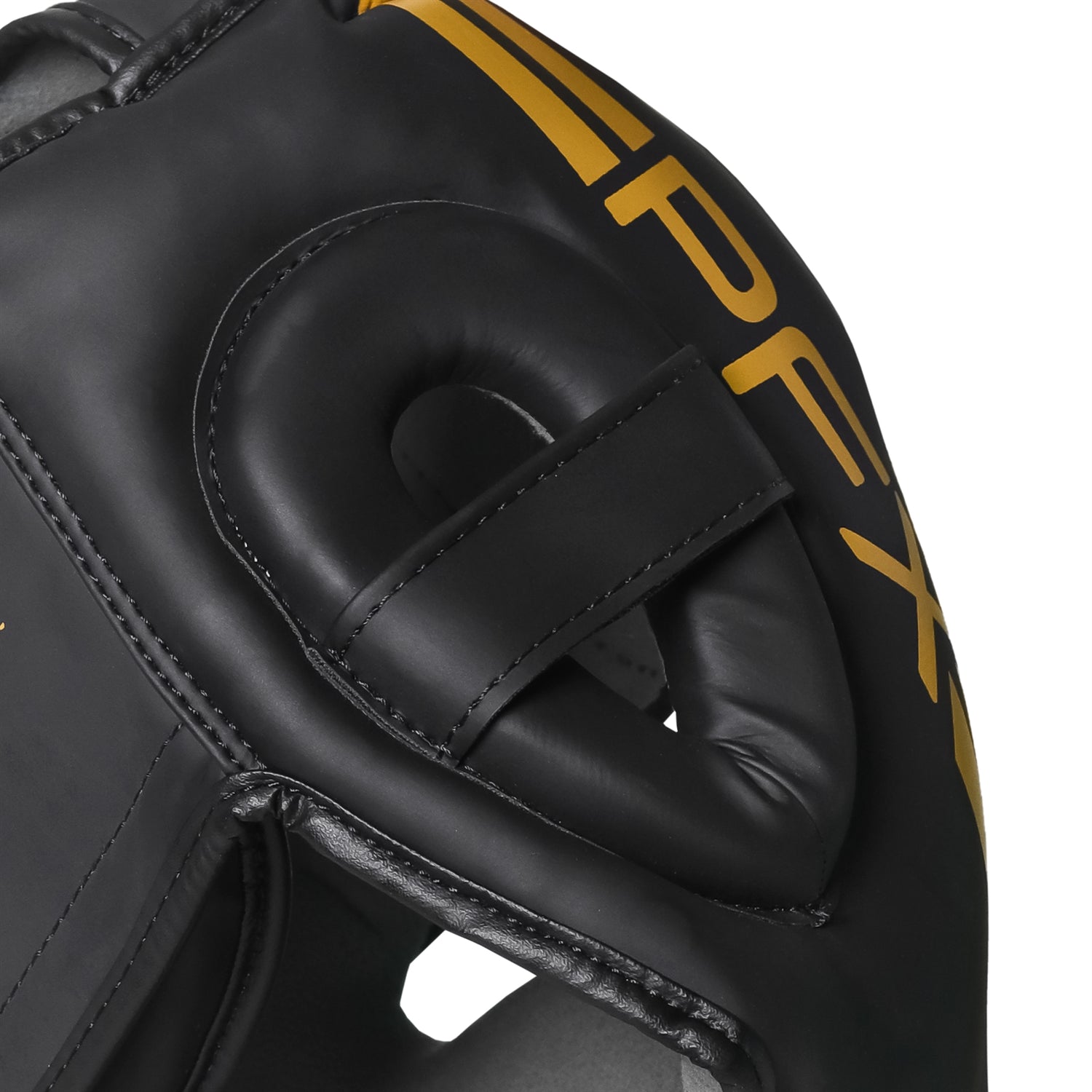 PFX Sports Golden Series Headguard | Premium Leather Boxing Headgear for Sparring & Training