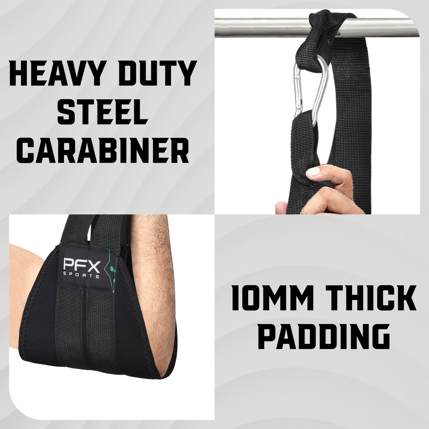 PFX Sports AB Straps – Heavy-Duty Hanging Arm Straps for Core & Abdominal Workouts