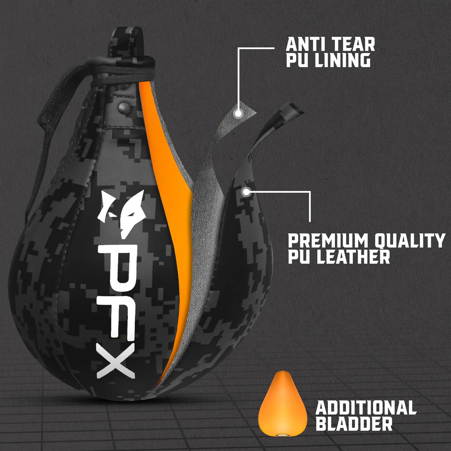 PFX Pro-Series Speed Bag | Premium PU Leather Boxing Speed Ball with 360° Swivel