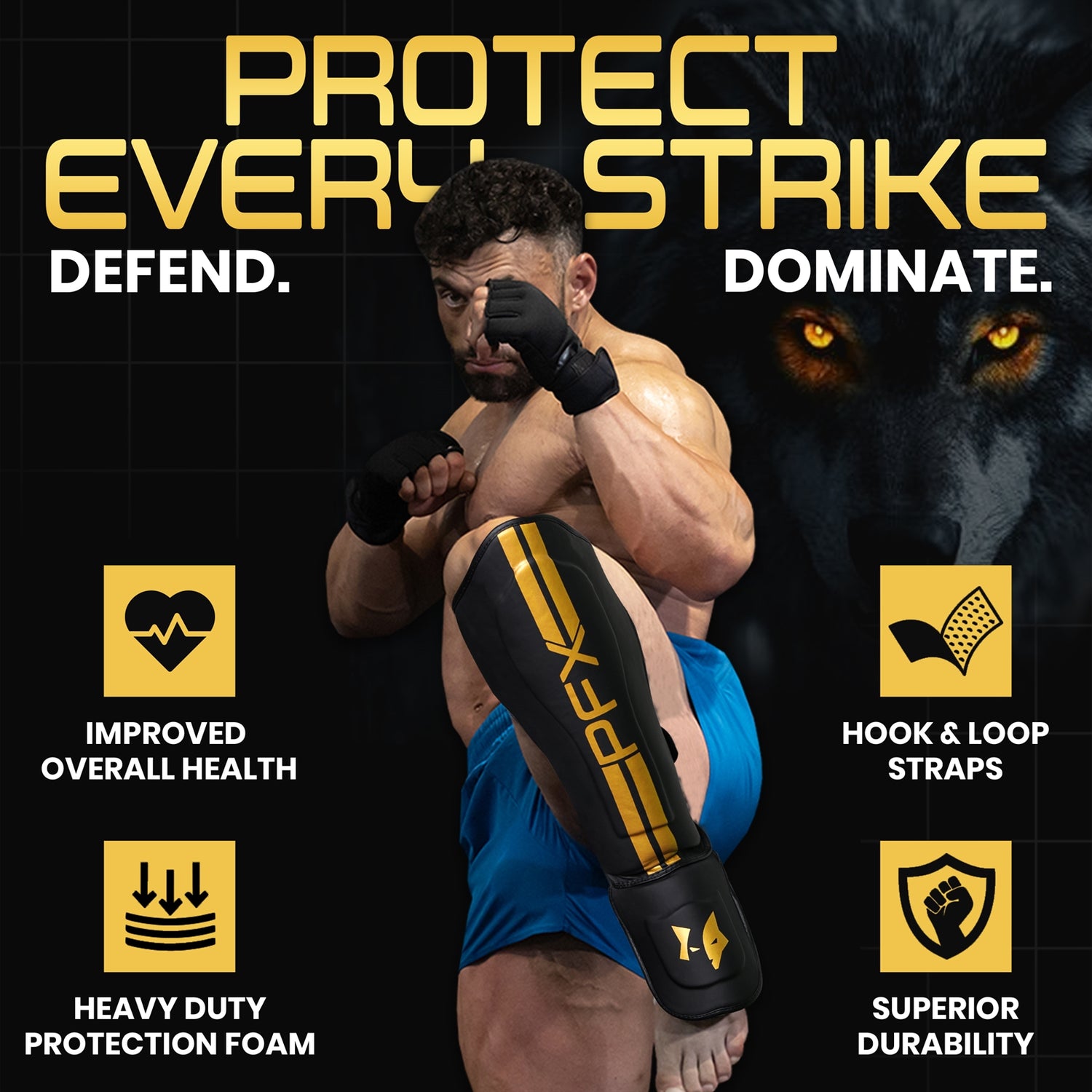 PFX Golden Series MMA & Muay Thai Shin Guards – Elite Protection