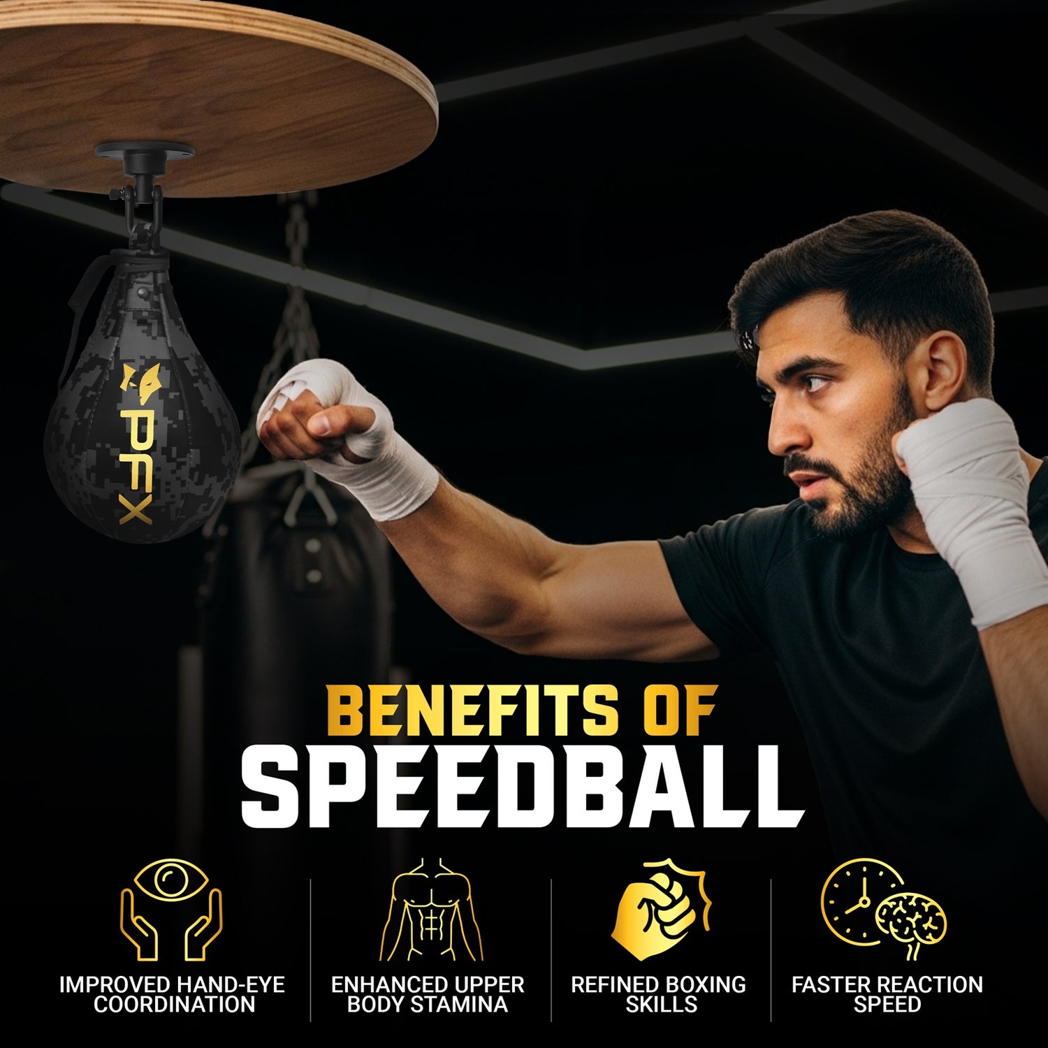 PFX Pro-Series Speed Bag | Premium PU Leather Boxing Speed Ball with 360° Swivel