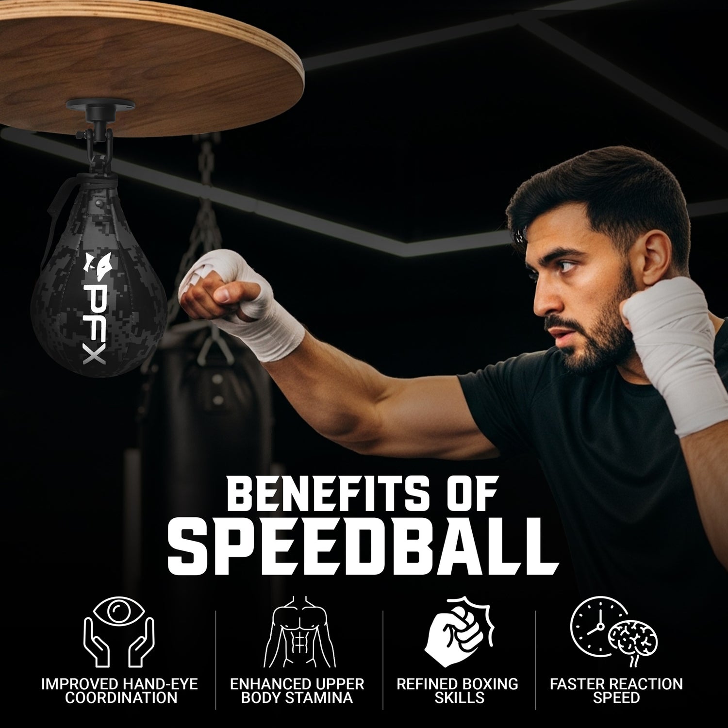 PFX Pro-Series Speed Bag | Premium PU Leather Boxing Speed Ball with 360° Swivel