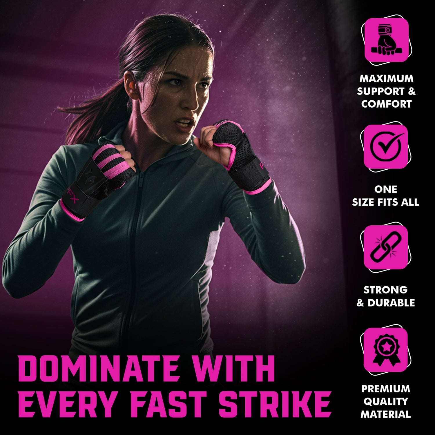 PFX Sports Fast Wraps | Quick-Wrap Boxing Inner Gloves for Knuckle Protection