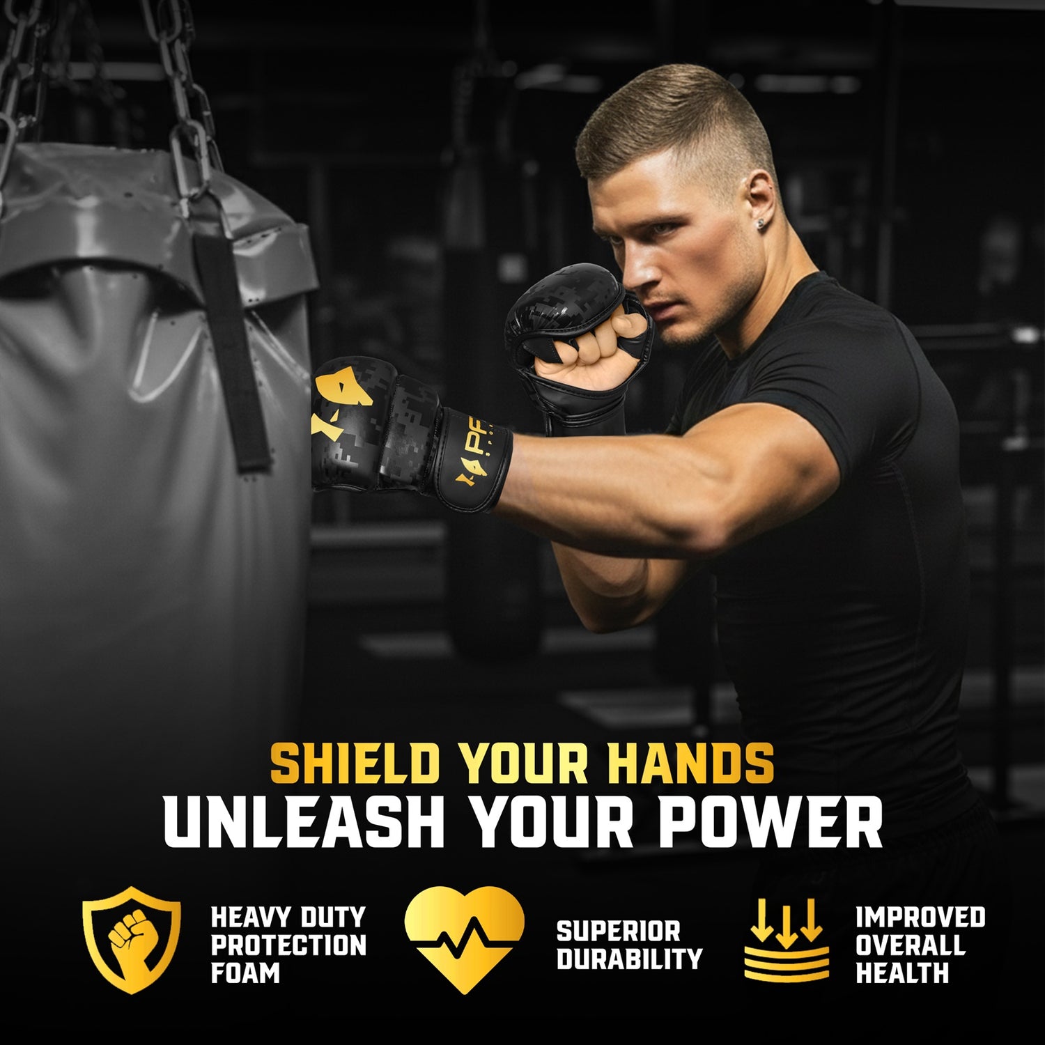 PFX Sports MMA Sparring Gloves | Digital Camo Open Palm Training Gloves