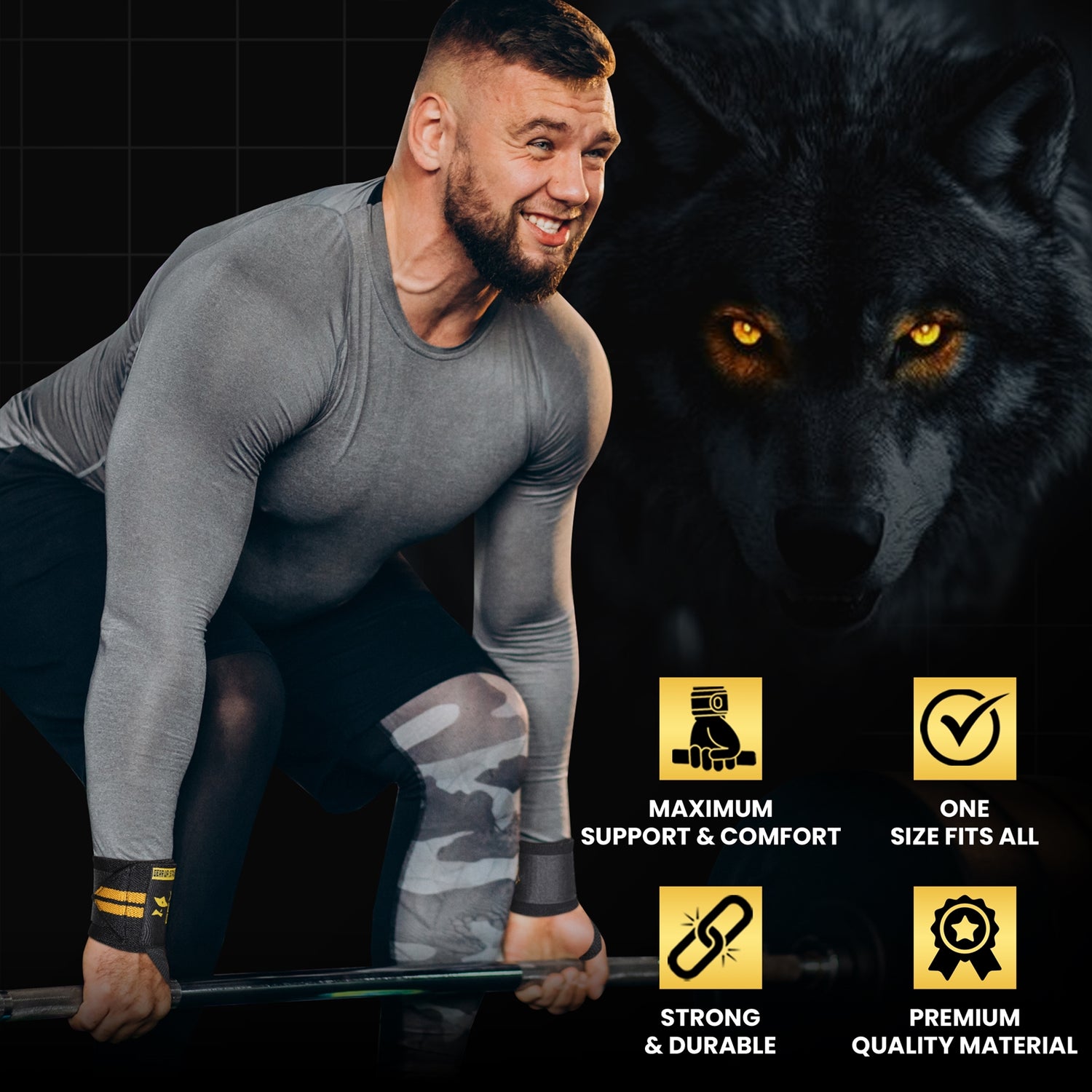 PFX Golden Series "Two-Line" Wrist Wraps – Heavy-Duty Joint Support