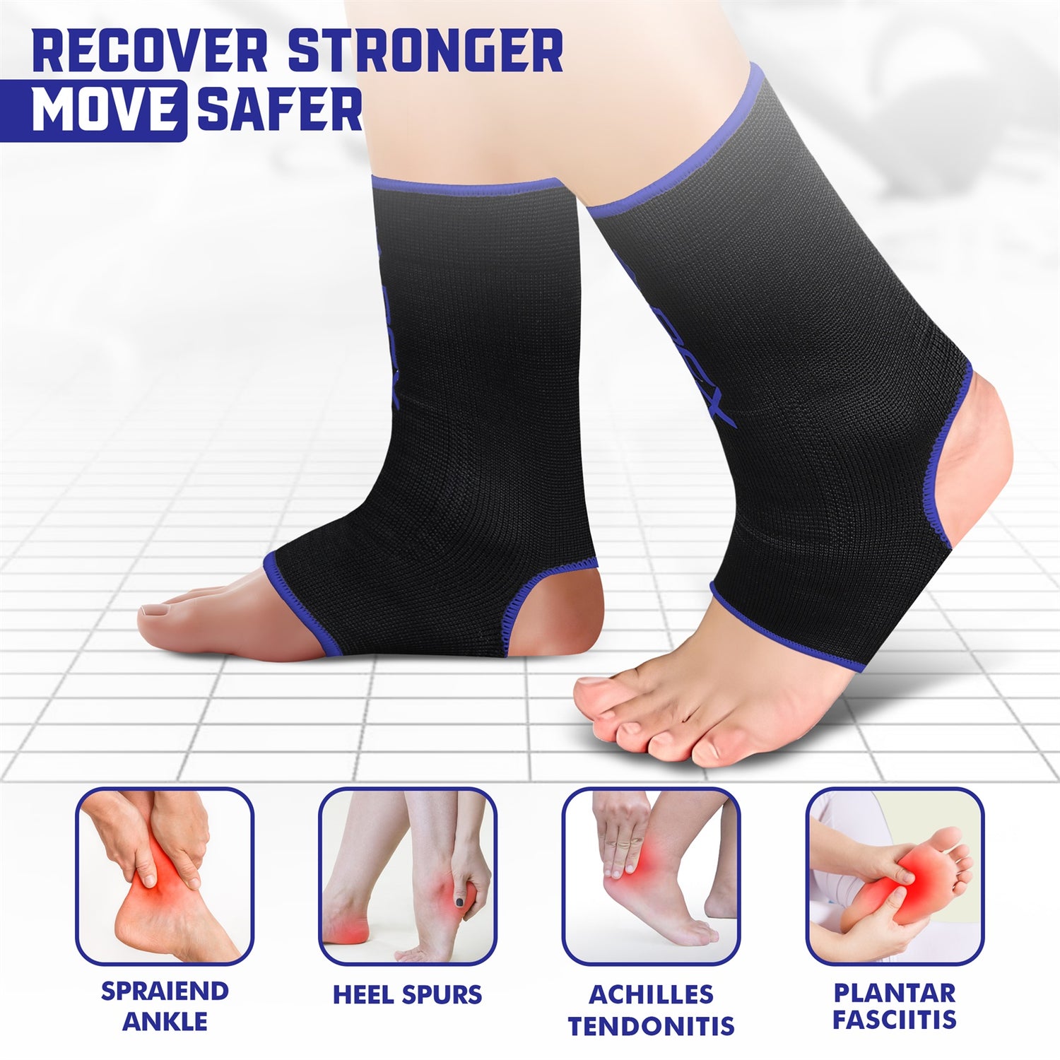 PFX Sports Ankle Sleeves (S/M) & (L/XL)