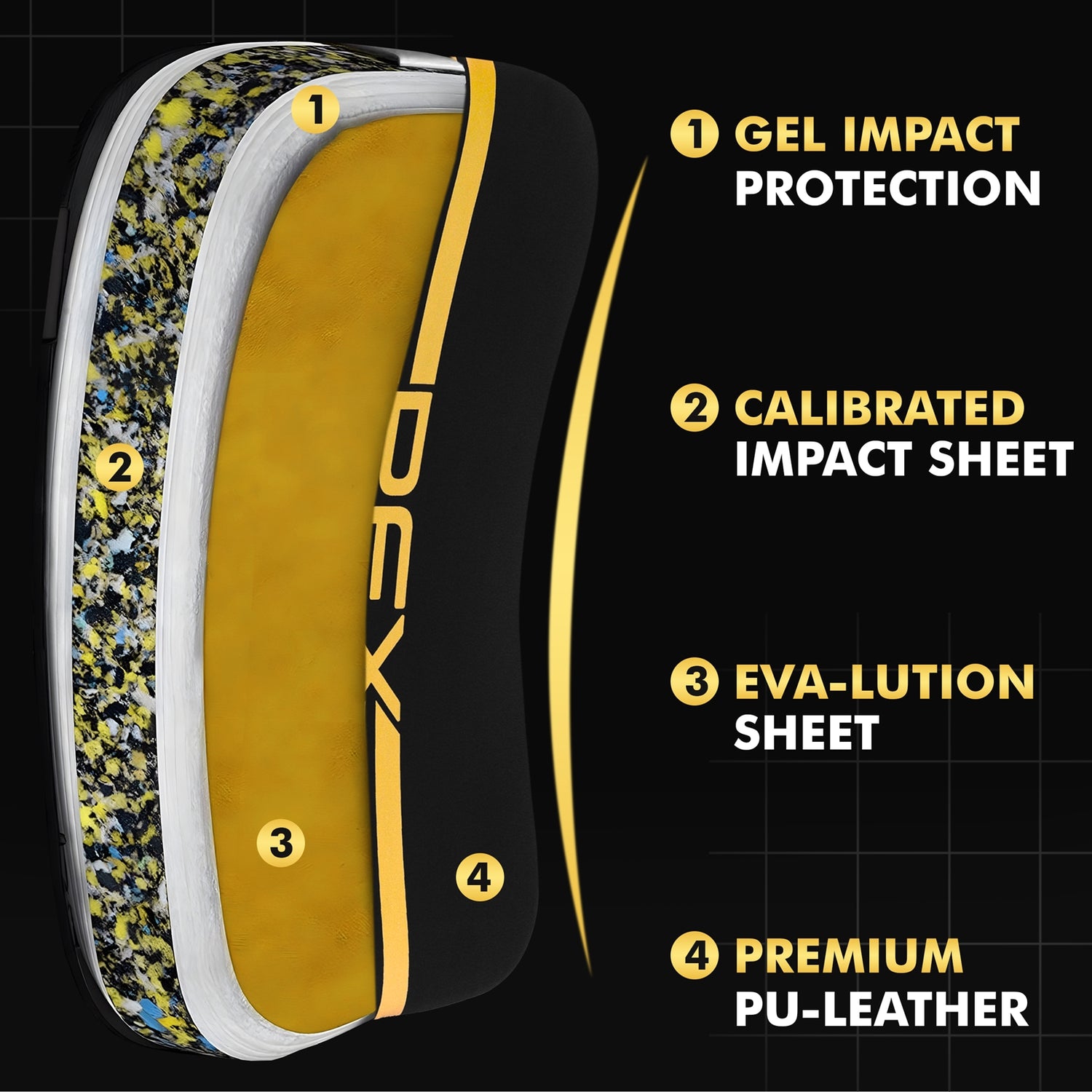 PFX Golden Series Curved Kick Shield – Pro-Series Strike Pad