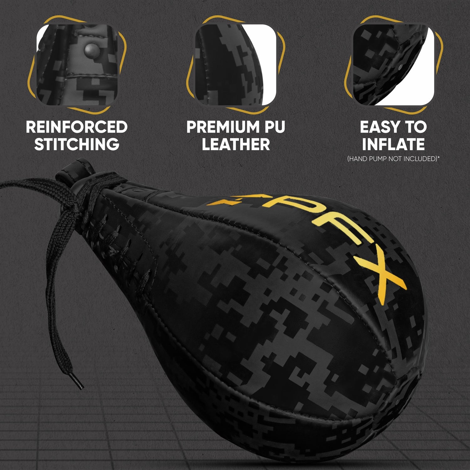 PFX Pro-Series Speed Bag | Premium PU Leather Boxing Speed Ball with 360° Swivel
