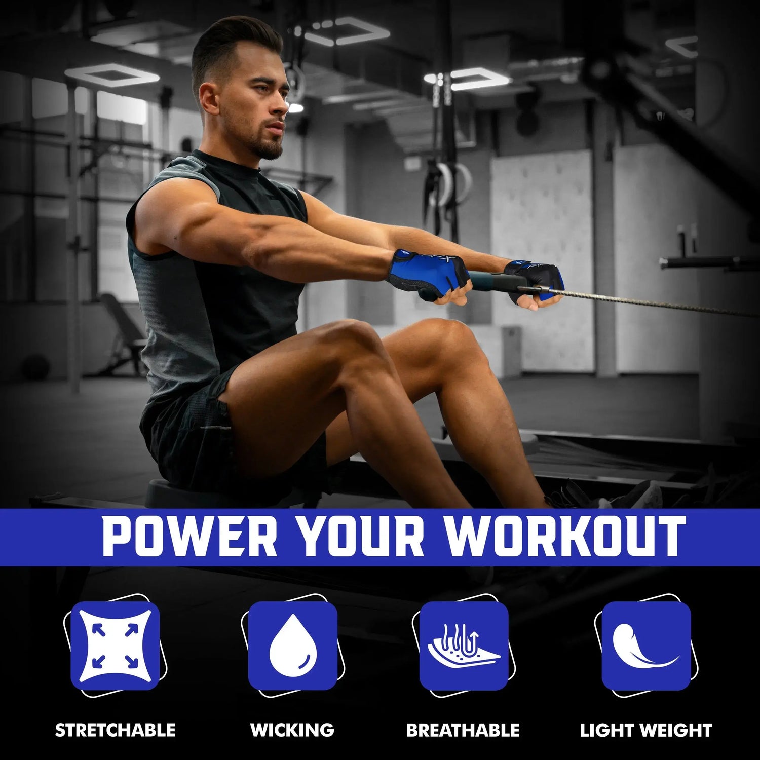 Half-Finger Gym Gloves – Breathable, Non-Slip, and Padded for Men & Women