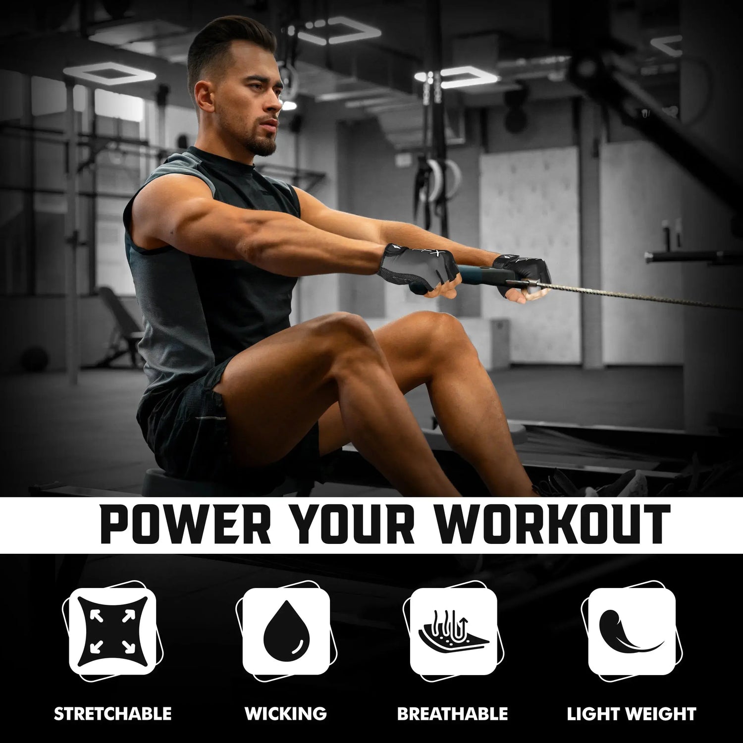 Half-Finger Gym Gloves – Breathable, Non-Slip, and Padded for Men & Women