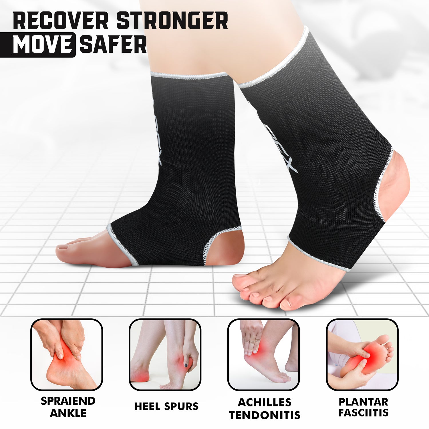 PFX Sports Ankle Sleeves (S/M) & (L/XL)