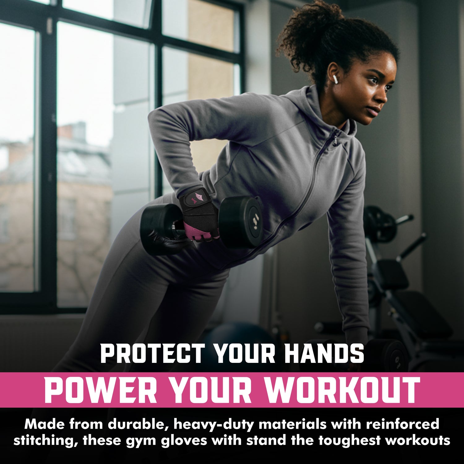 Weight Lifting Gloves with Wrist Straps – Full Palm Protection & Non-Slip Grip for Men & Women