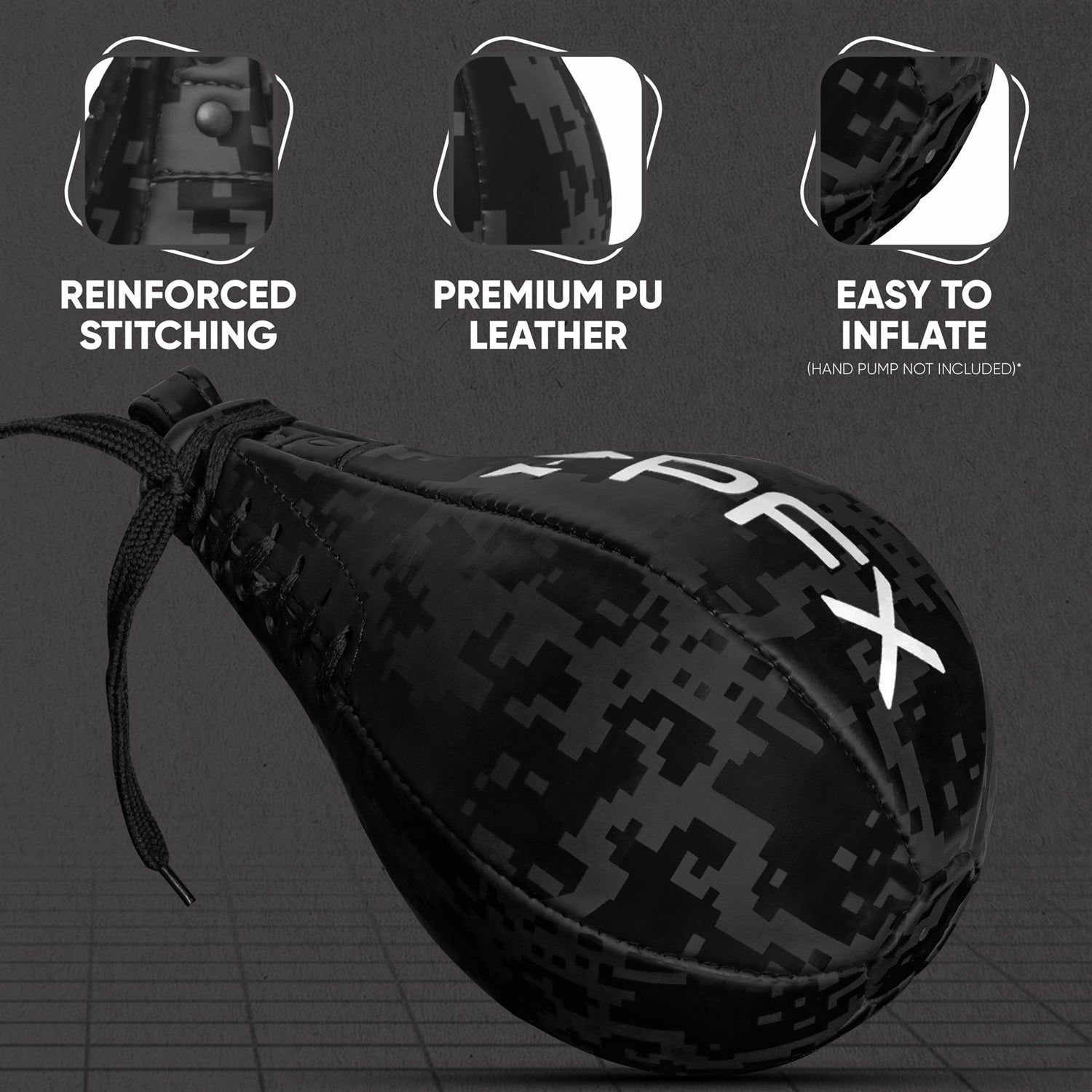 PFX Pro-Series Speed Bag | Premium PU Leather Boxing Speed Ball with 360° Swivel