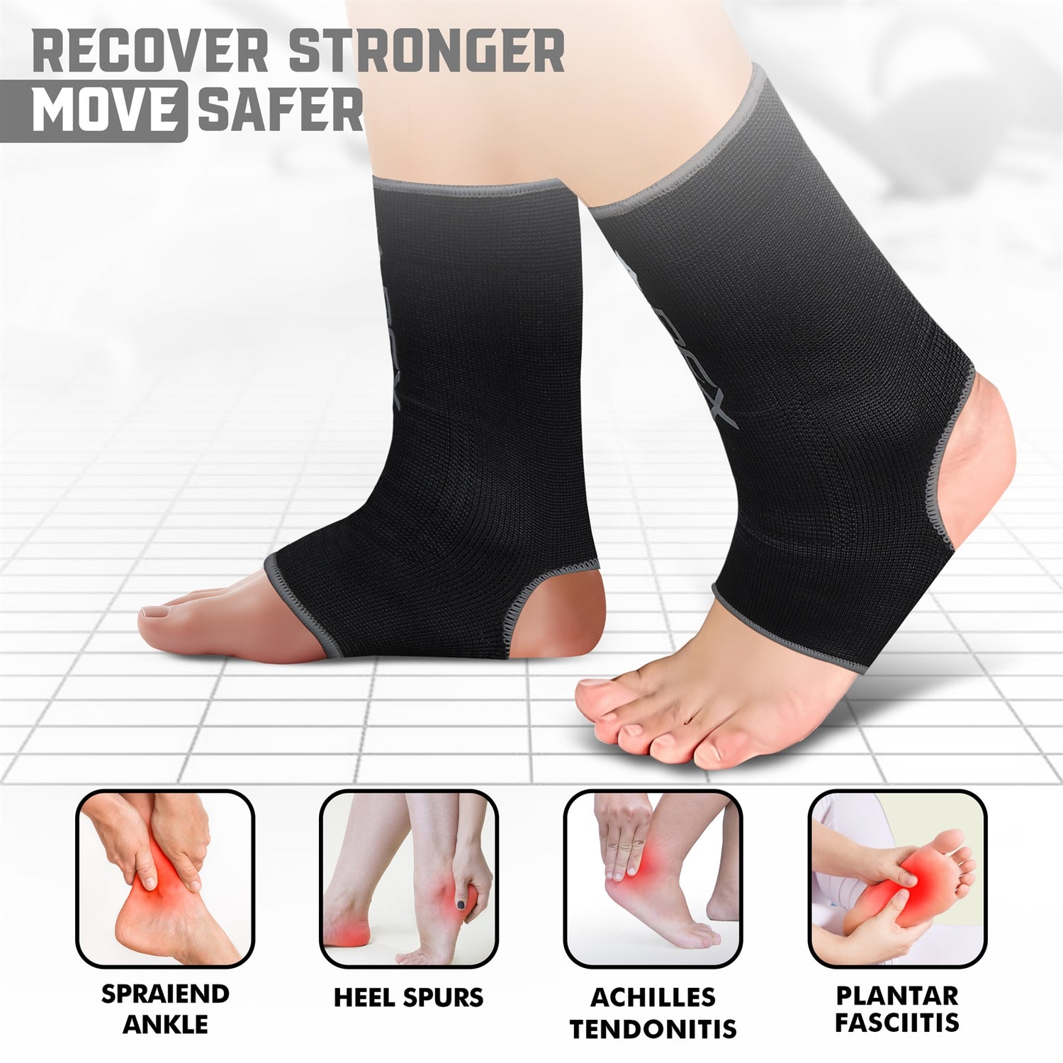 PFX Sports Ankle Sleeves (S/M) & (L/XL)