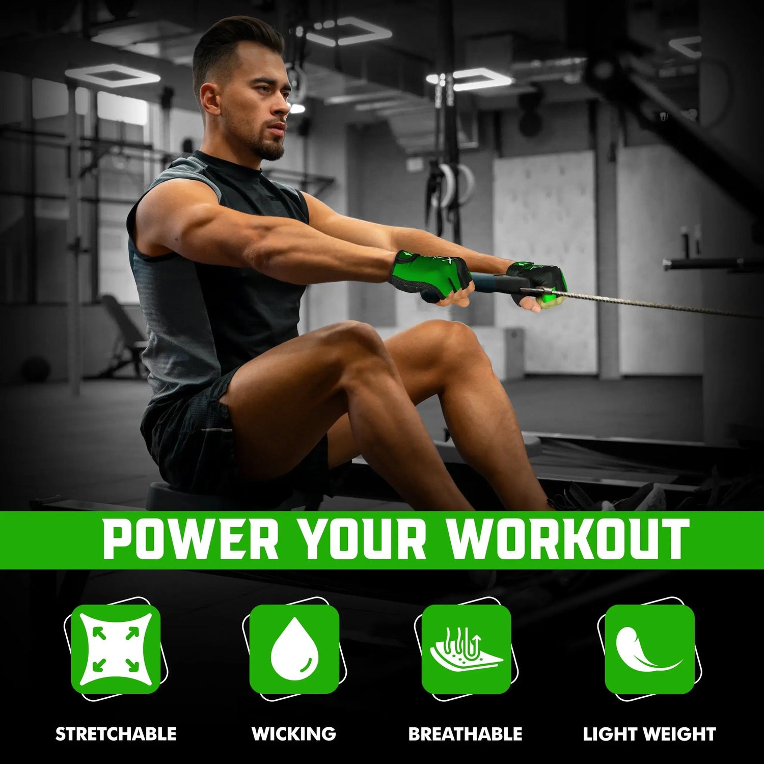 Half-Finger Gym Gloves – Breathable, Non-Slip, and Padded for Men & Women