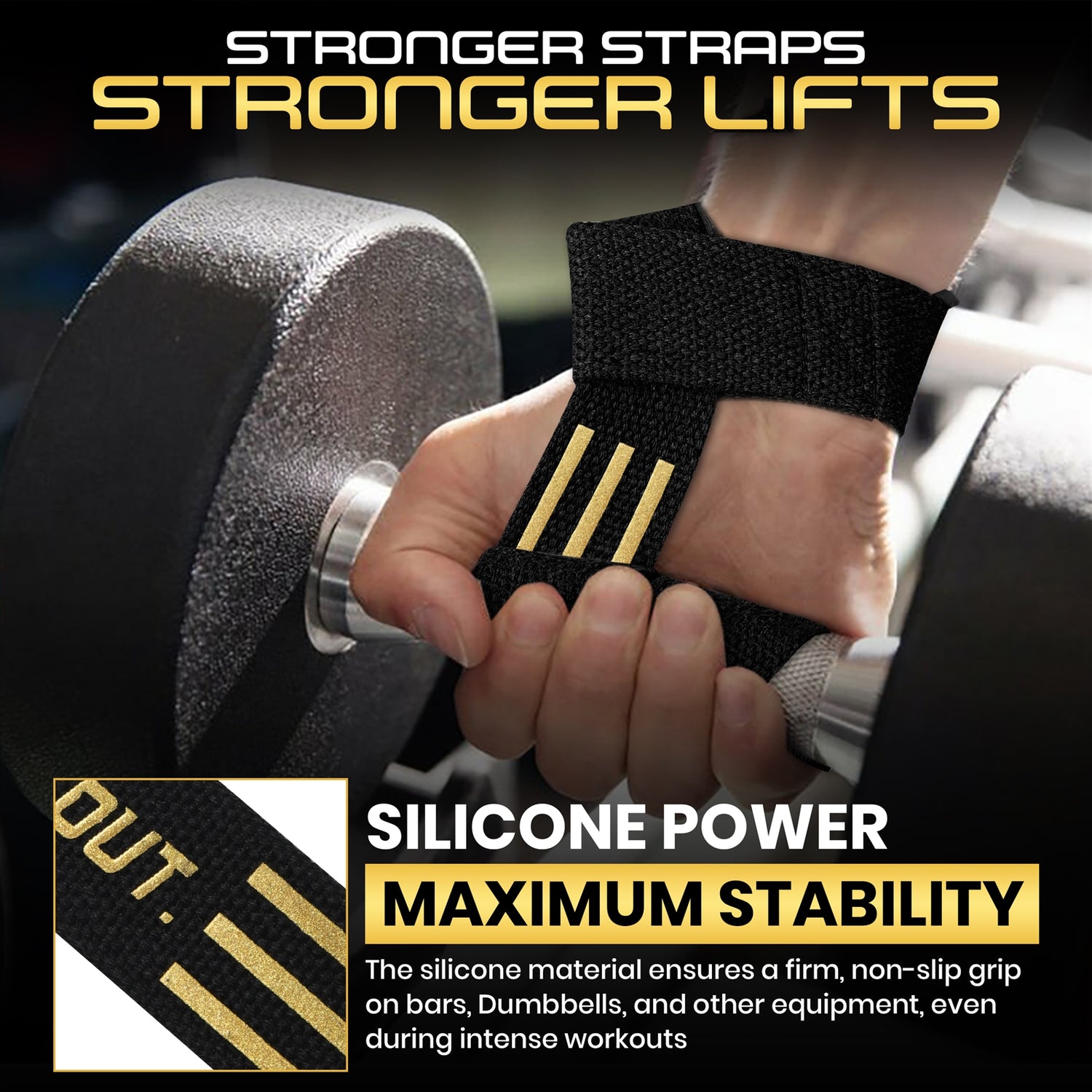 PFX Golden Series Weightlifting Straps – Elite Grip Enhancement