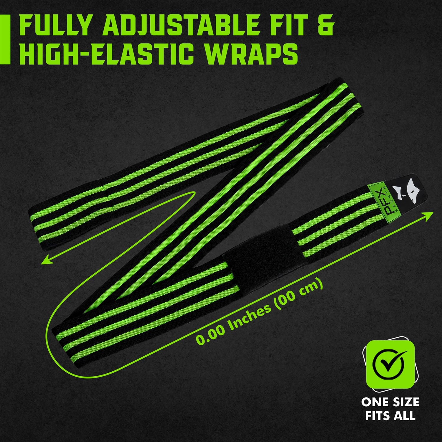 Heavy Duty Knee Wraps for Powerlifting & Weight Training