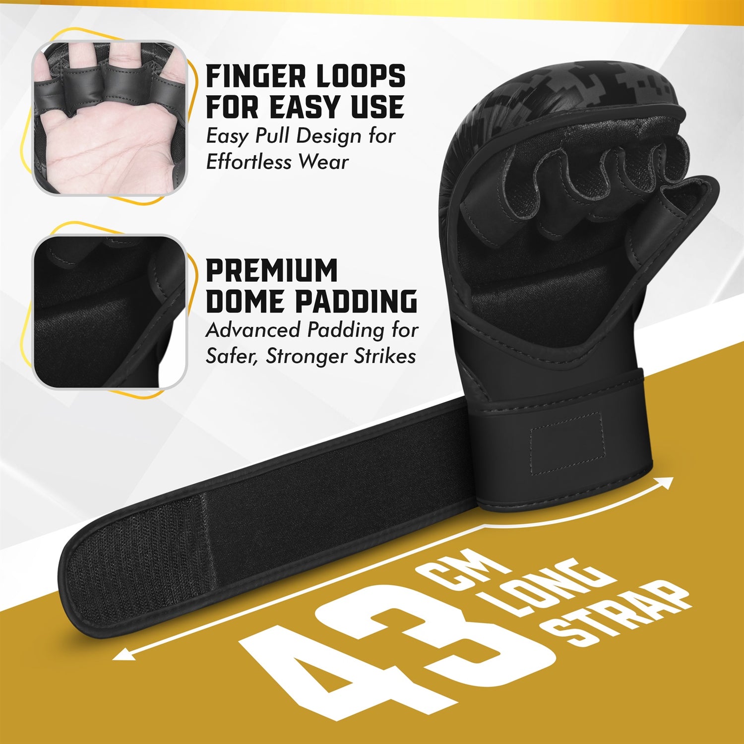 PFX Sports MMA Sparring Gloves | Digital Camo Open Palm Training Gloves