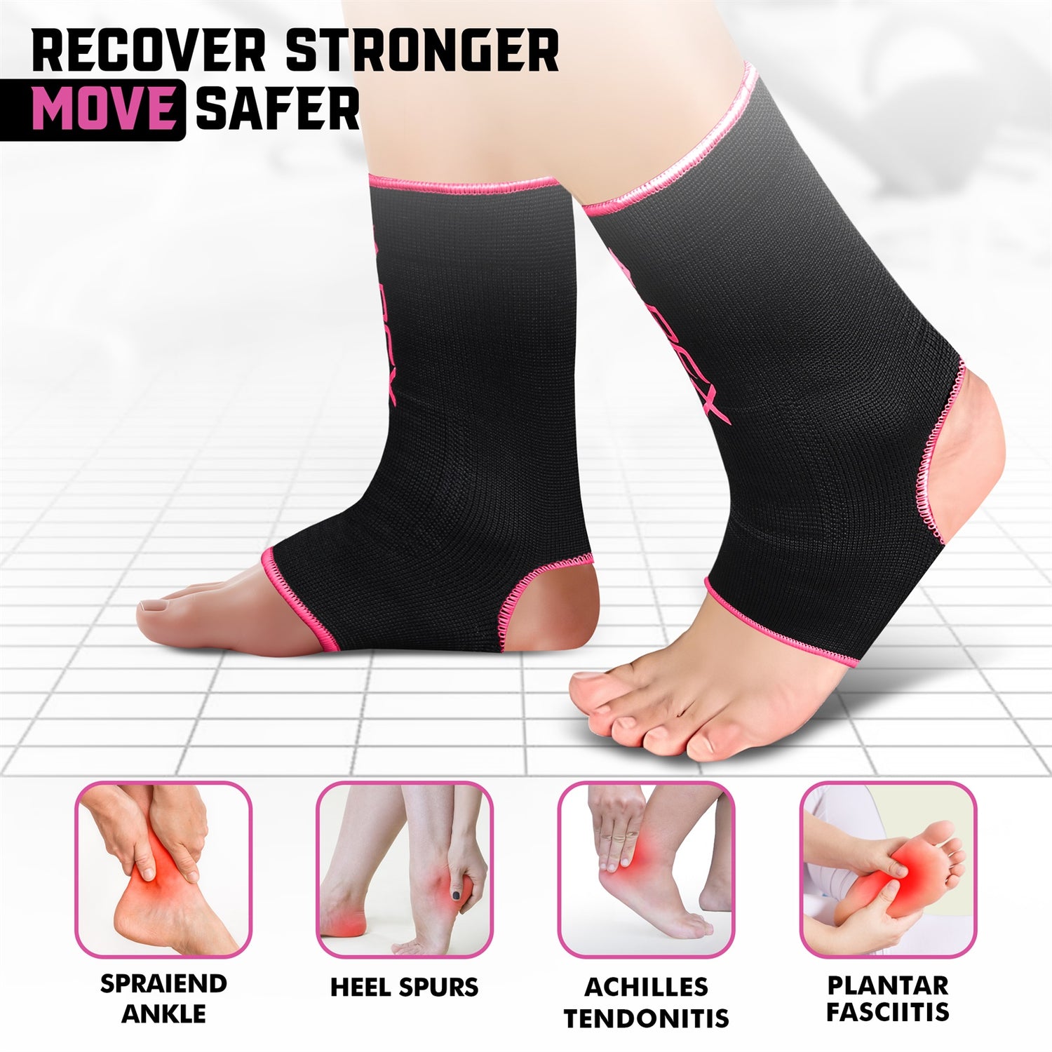 PFX Sports Ankle Sleeves (S/M) & (L/XL)
