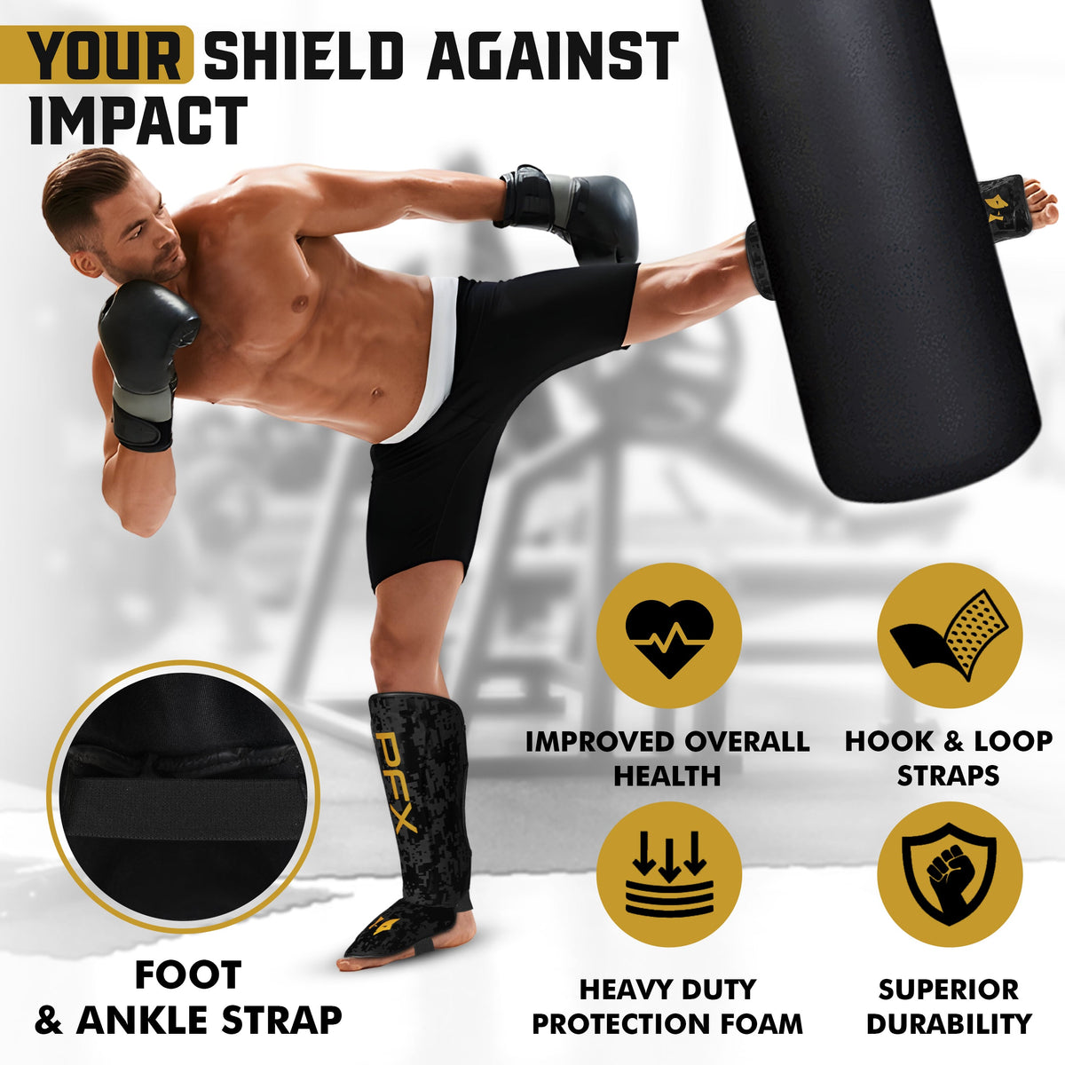PFX Custom Combat Bundle | Sparring Gloves, Shin Guards & Sports Bag