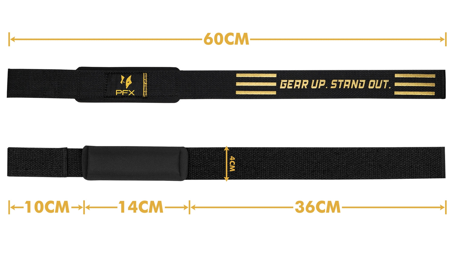 PFX Golden Series Weightlifting Straps – Elite Grip Enhancement