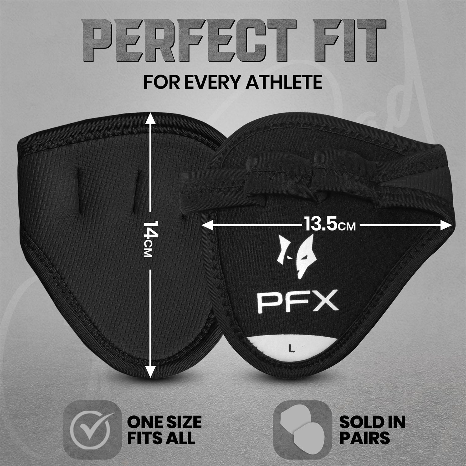 PFX Sports Fusion Anti-Slip Grip Pads | Weightlifting Palm Protectors (One Size Fits All)