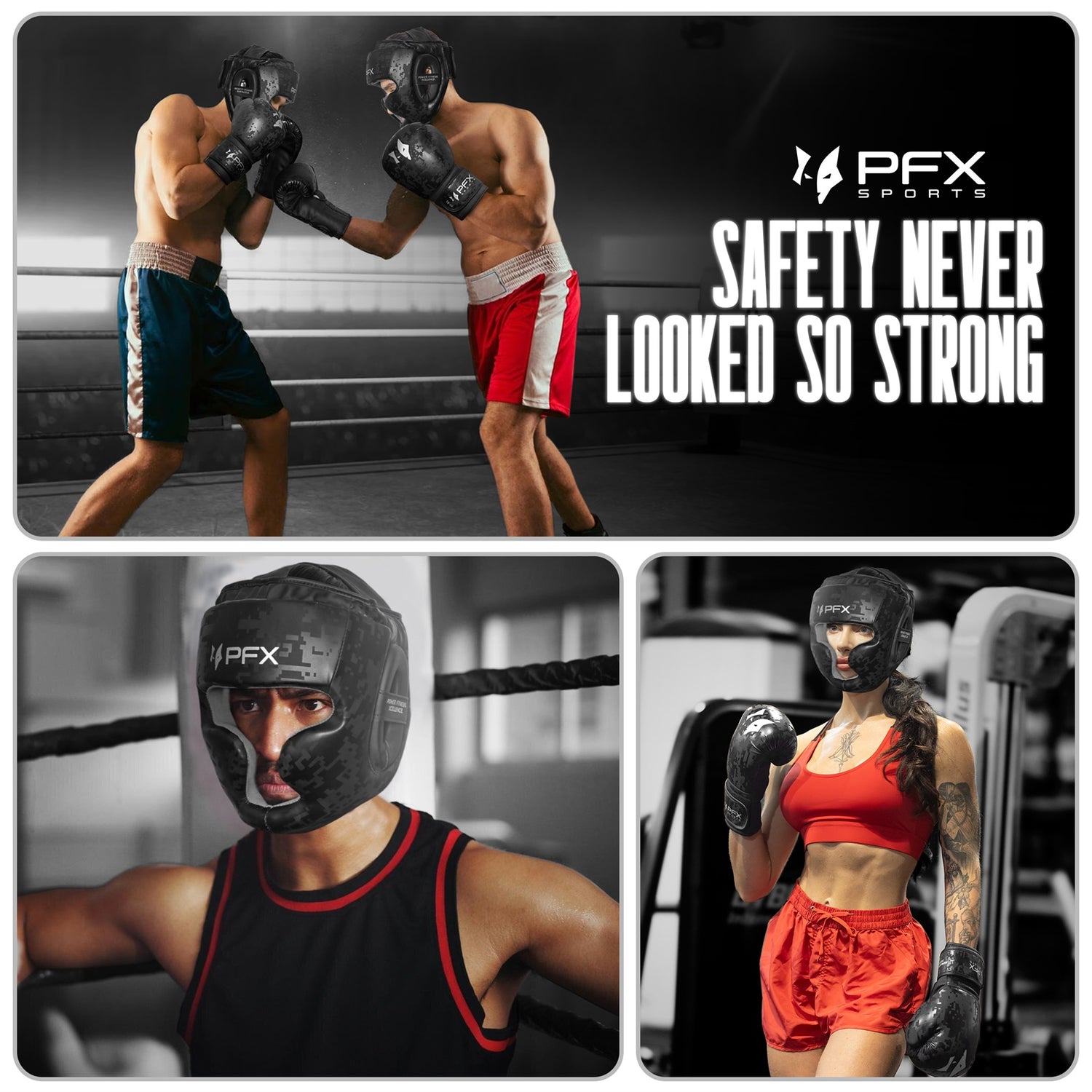 PFX Sports Digital Camo Headguard | Premium Leather Boxing Head Gear for Sparring & Training