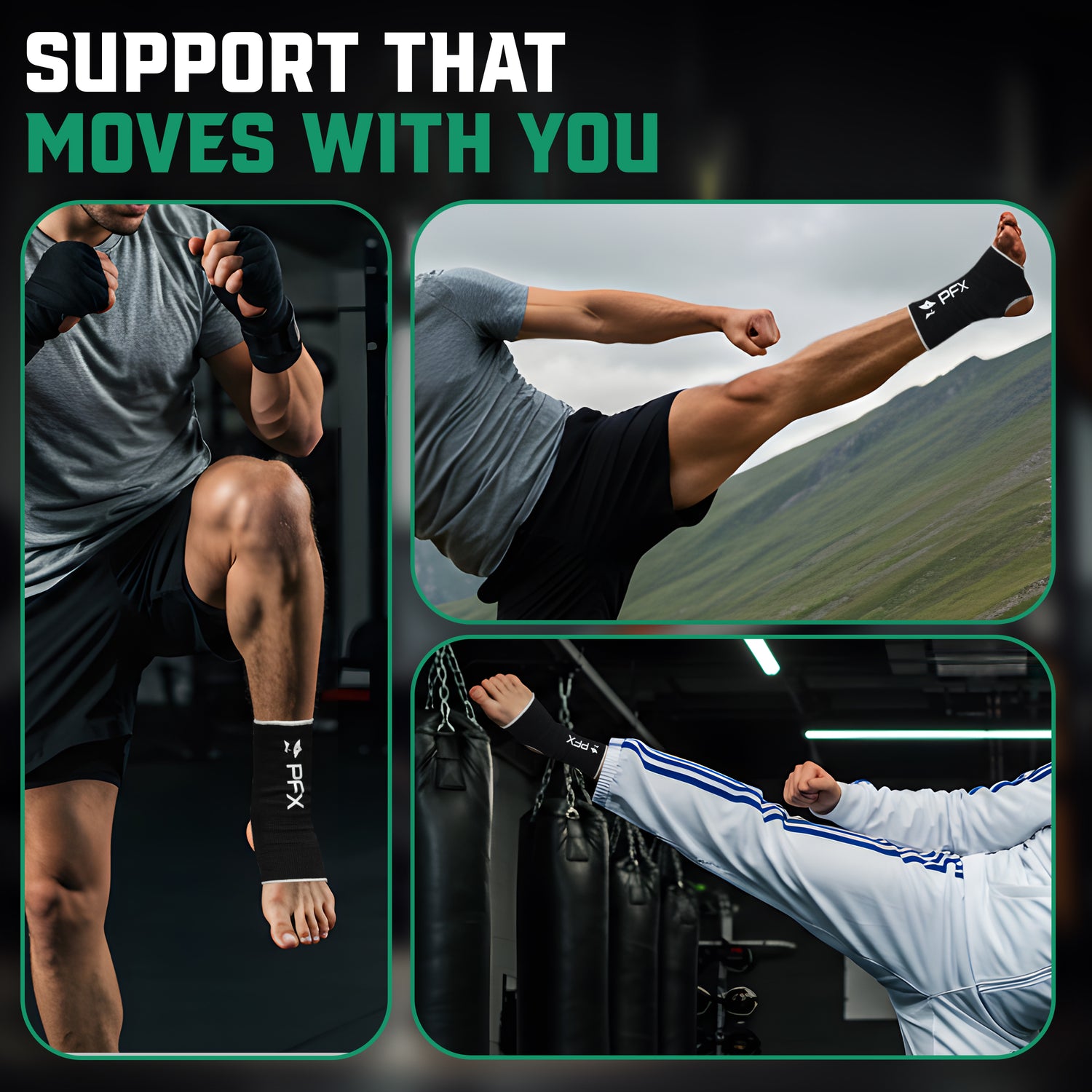 PFX Sports Ankle Sleeves (S/M) & (L/XL)