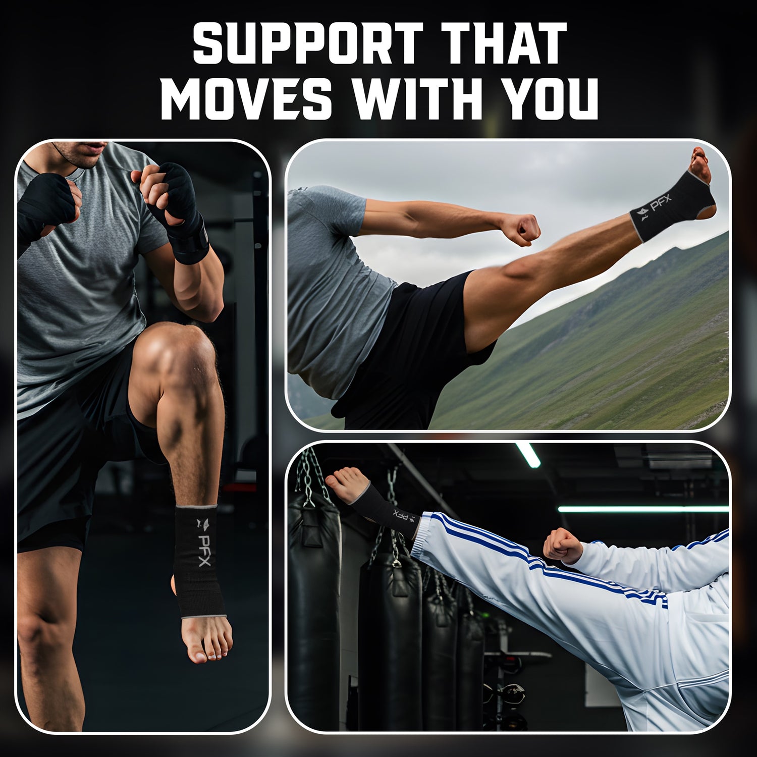 PFX Sports Ankle Sleeves (S/M) & (L/XL)